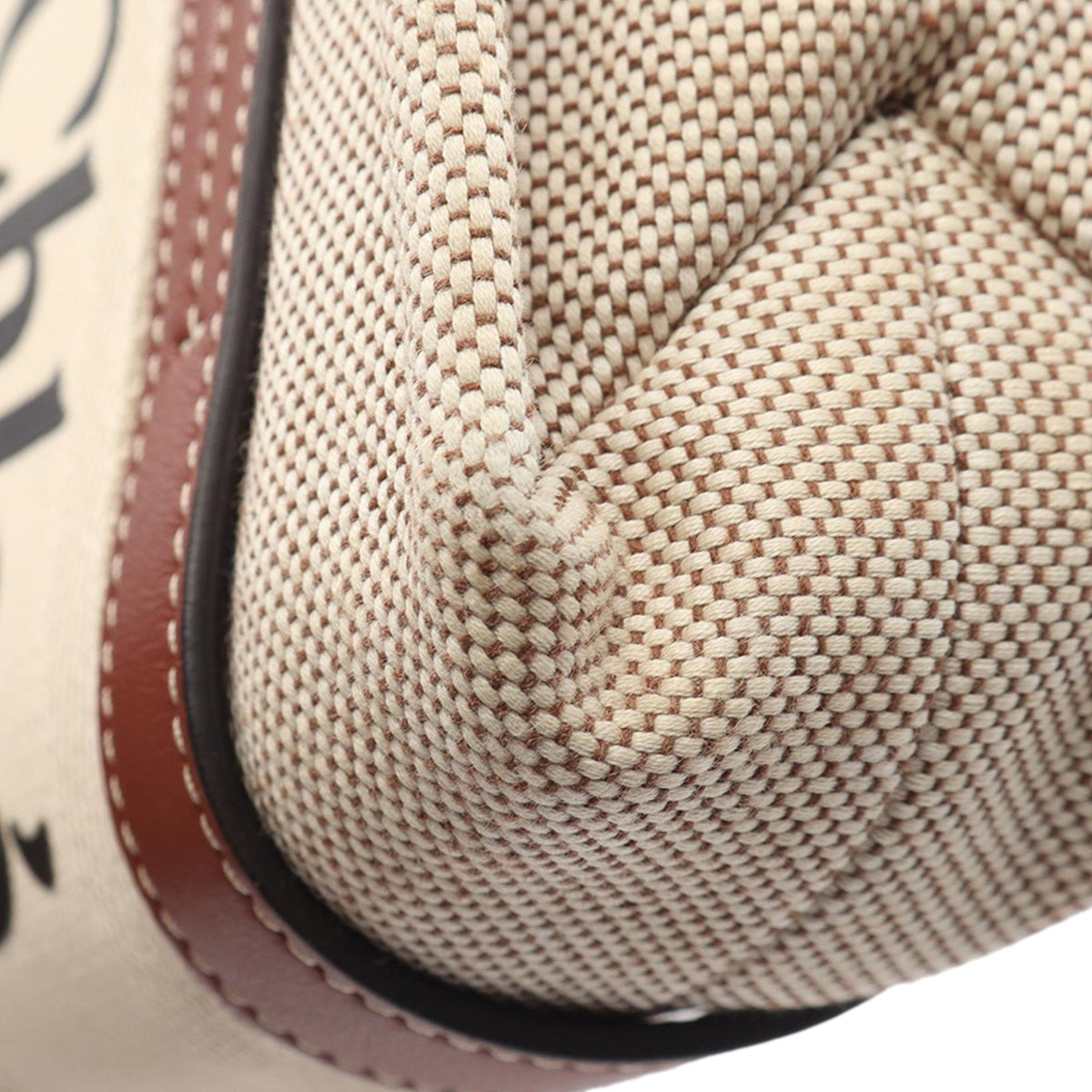 Chloé Small Canvas Woody Tote — Beige