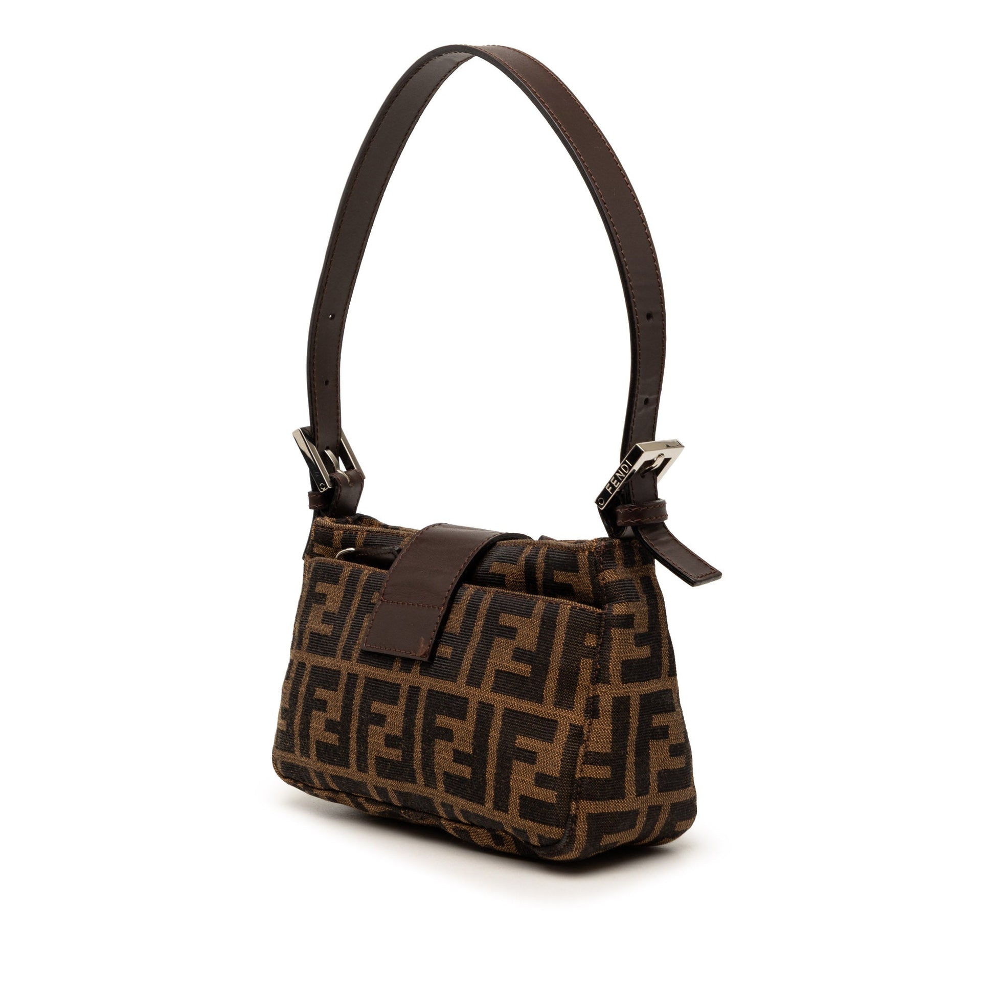 Fendi Zucca Canvas Shoulder Bag