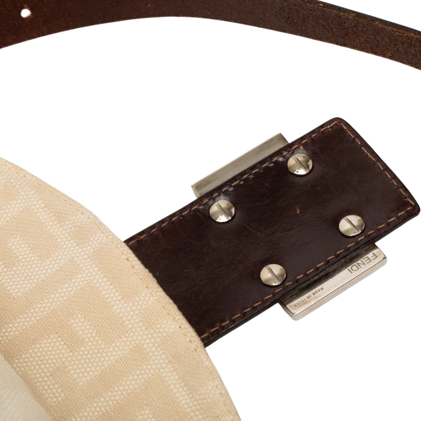 Fendi Zucca Canvas Double Flap Mamma