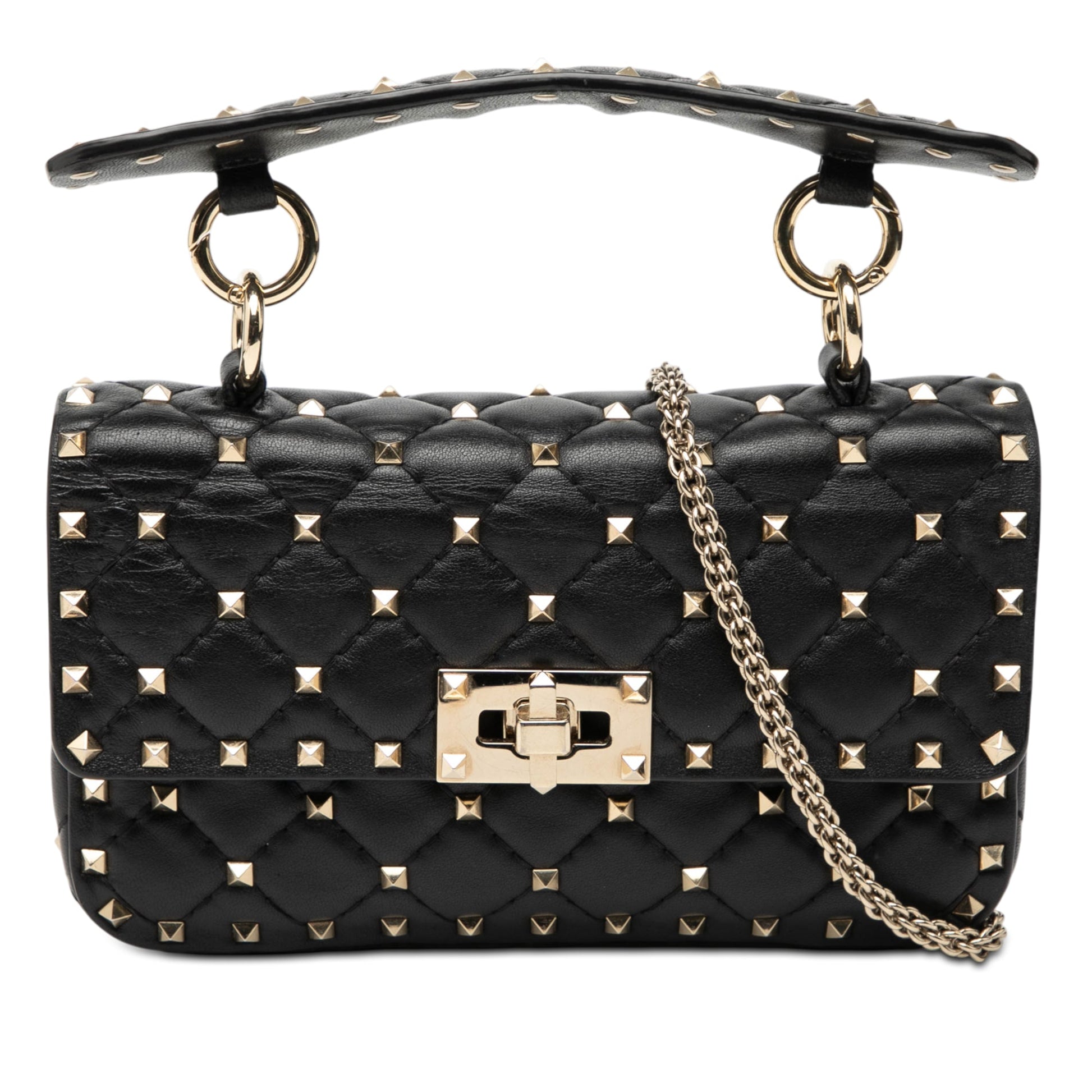 Valentino Small Nappa Rockstud Spike Satchel