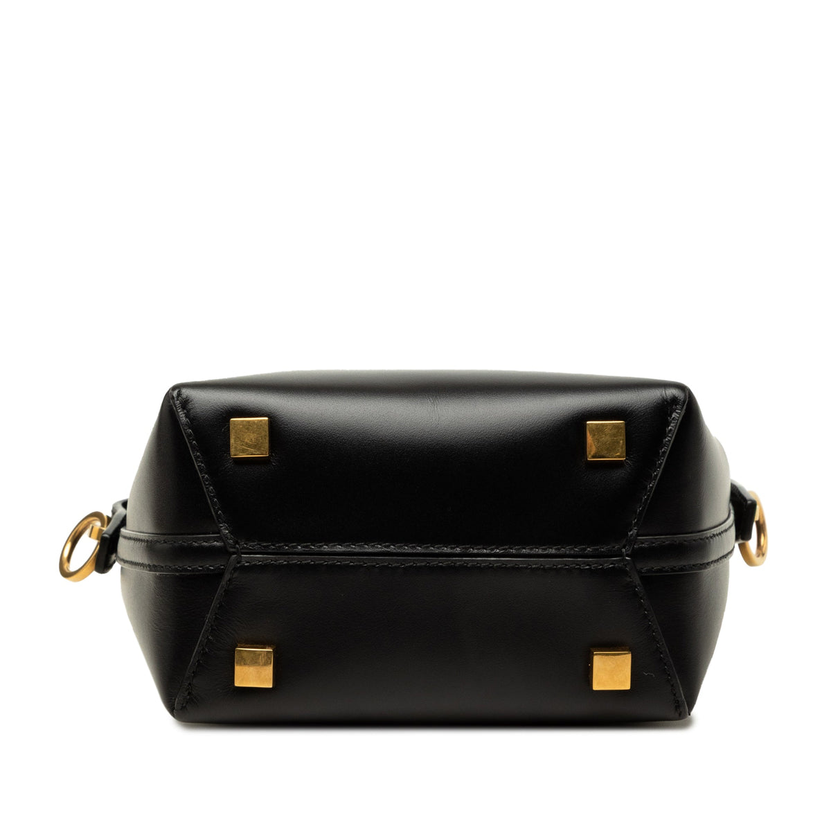 Saint Laurent Mini Shiny Calfskin Le 37 Bucket Bag — Black
