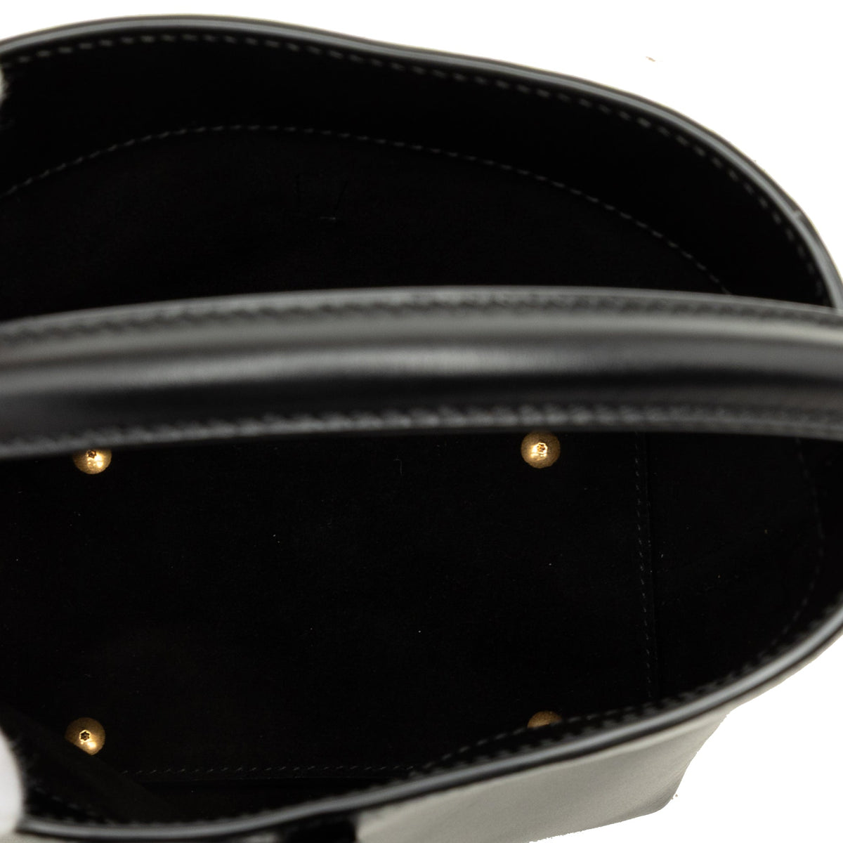 Saint Laurent Mini Shiny Calfskin Le 37 Bucket Bag — Black