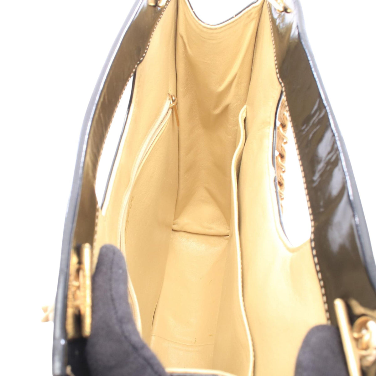 Chanel Choco Bar Calfskin Shopping Tote — Beige