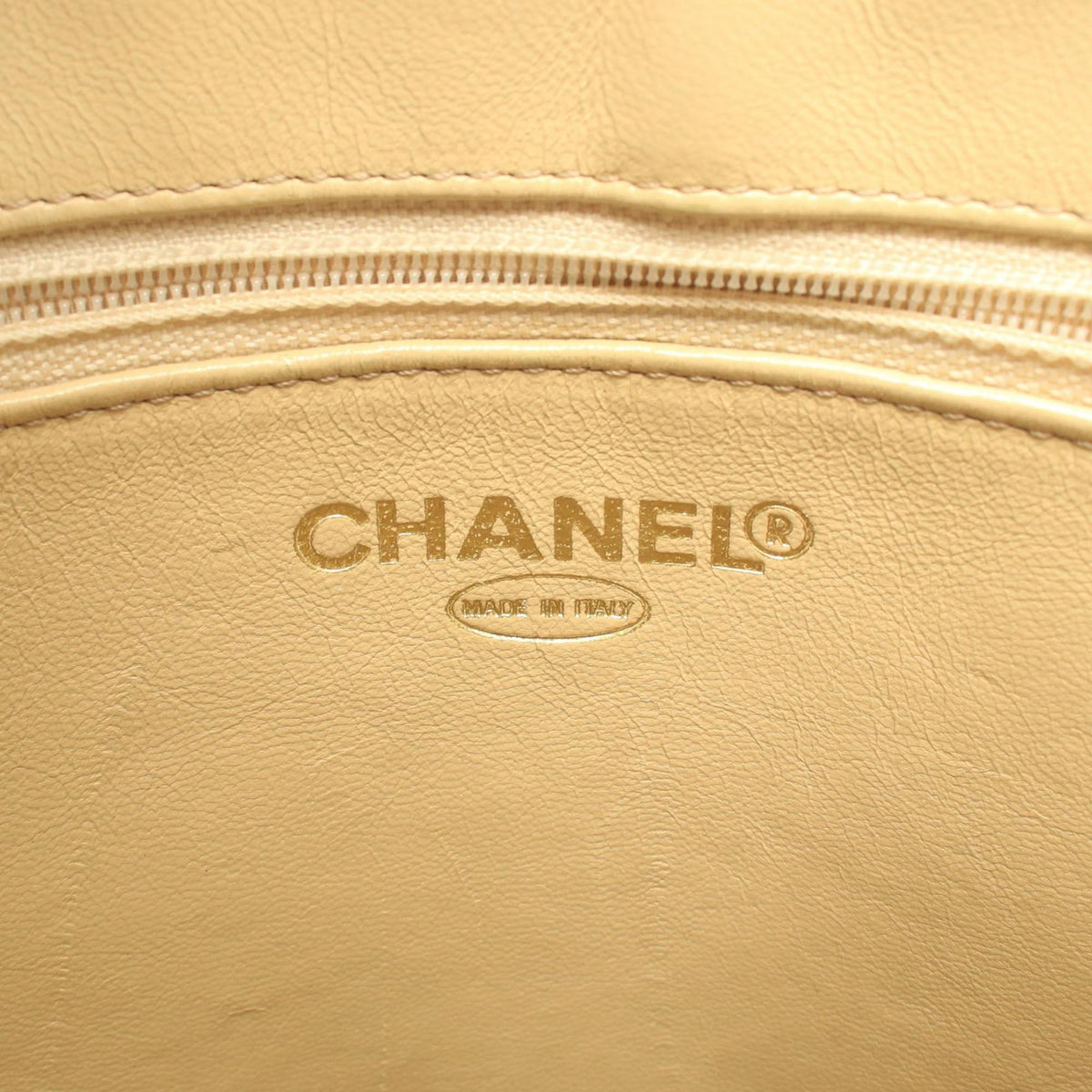 Chanel Choco Bar Calfskin Shopping Tote — Beige