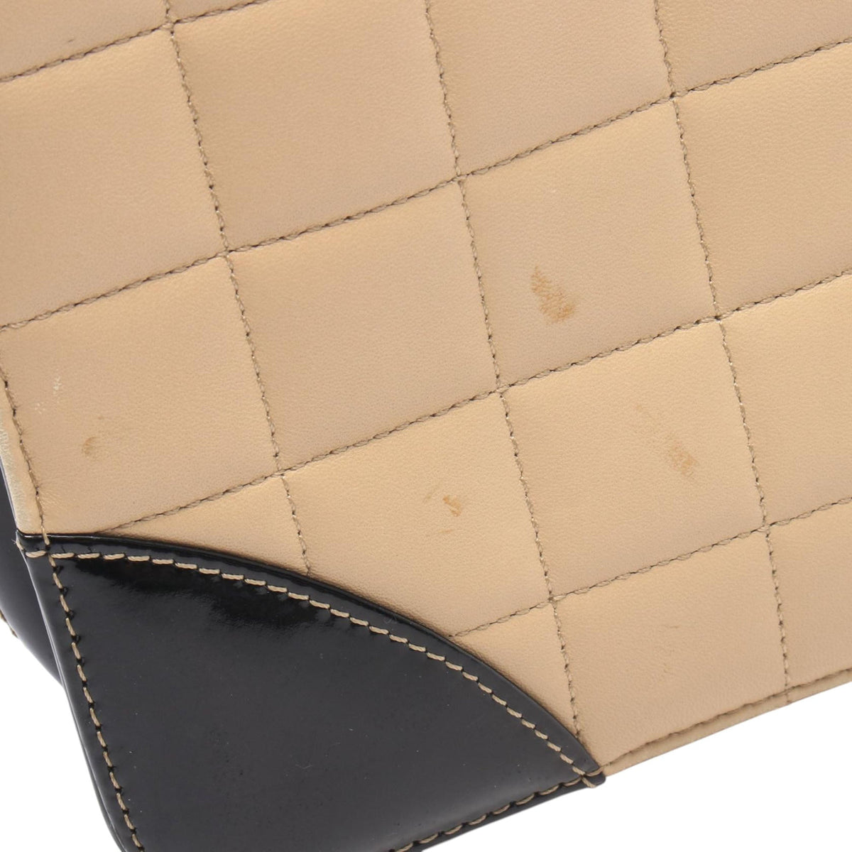 Chanel Choco Bar Calfskin Shopping Tote — Beige