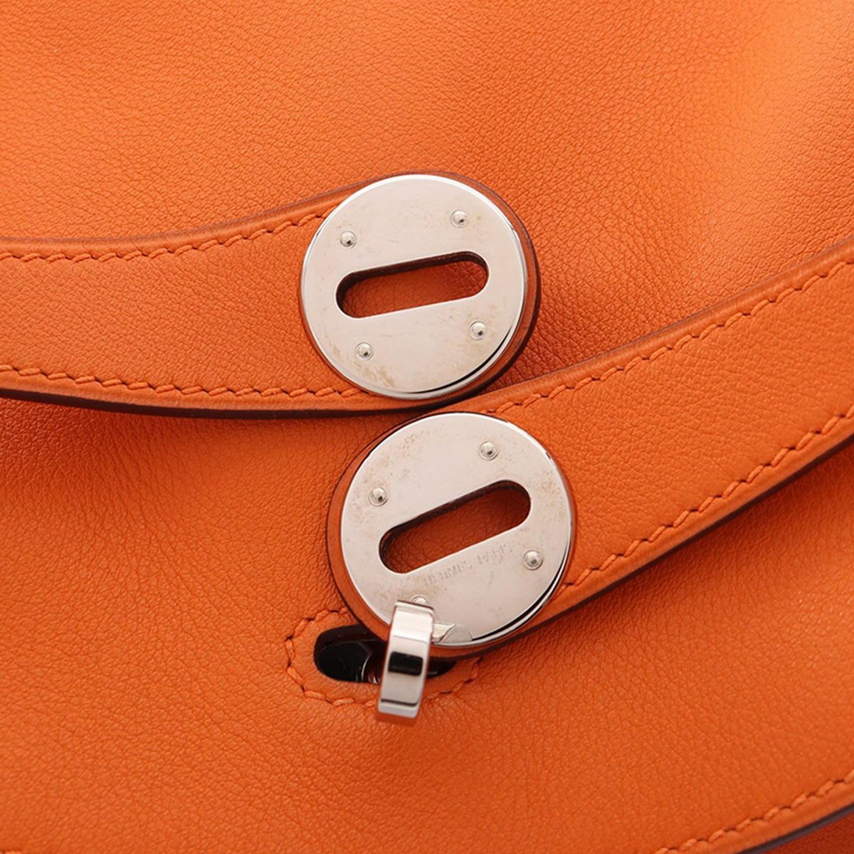 Hermès Clemence Lindy 30 — Orange