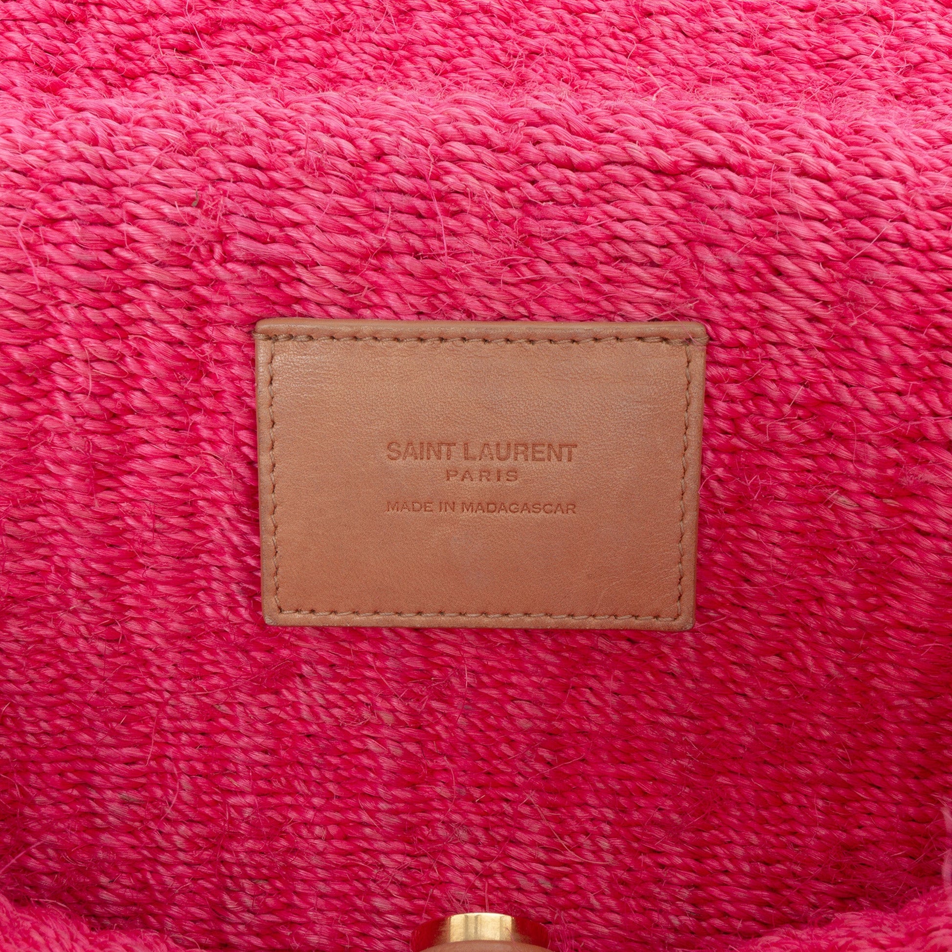 Saint Laurent Medium Raffia Monogram Kate Crossbody