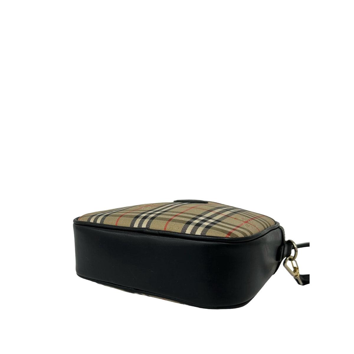 Burberry Haymarket Check Canvas Crossbody — Beige