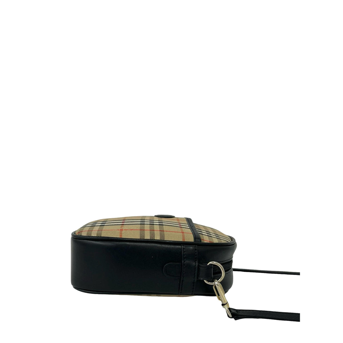 Burberry Haymarket Check Canvas Crossbody — Beige