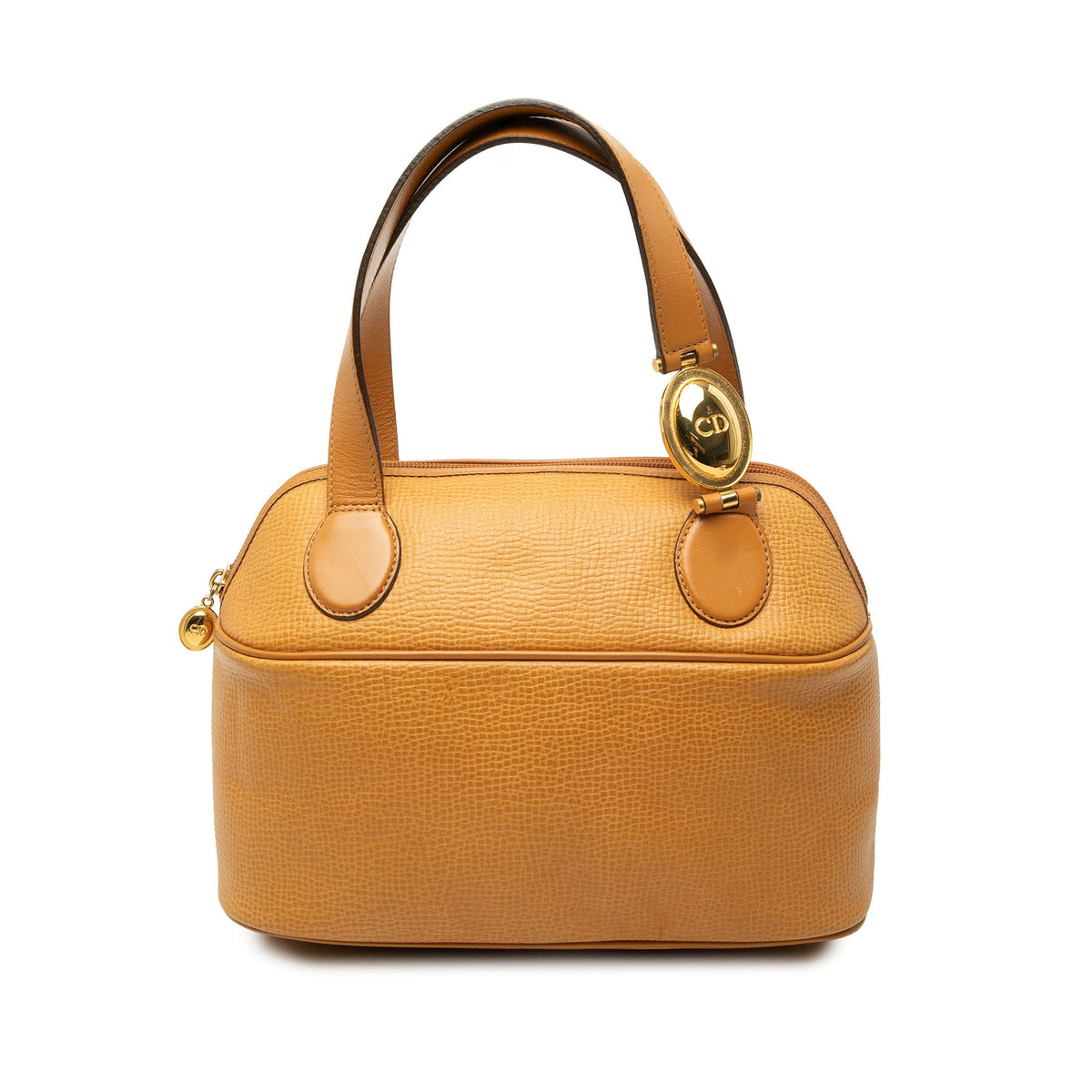Dior Leather Top Handle Bag — Yellow