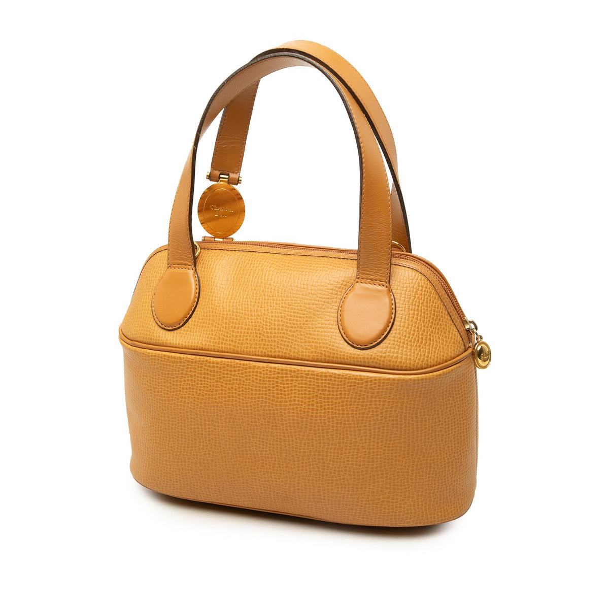 Dior Leather Top Handle Bag — Yellow