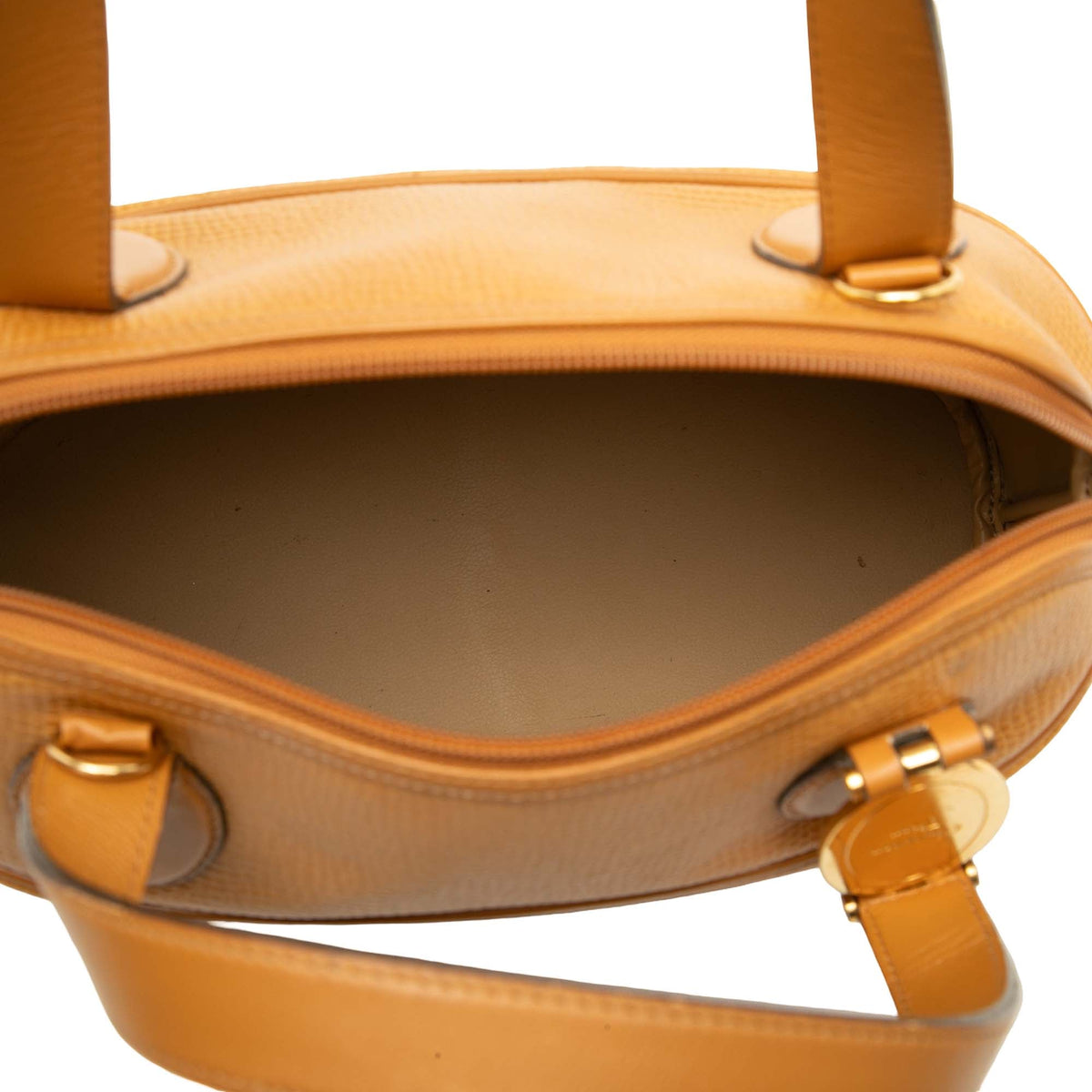 Dior Leather Top Handle Bag — Yellow