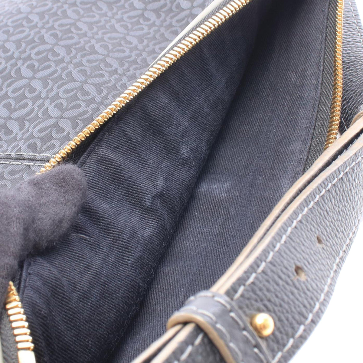 LOEWE Anagram Canvas New Road Crossbody — Black