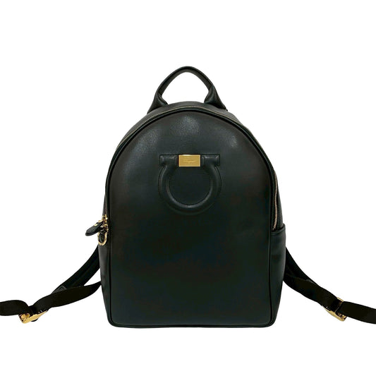 Ferragamo Leather Gancini City Zip Backpack