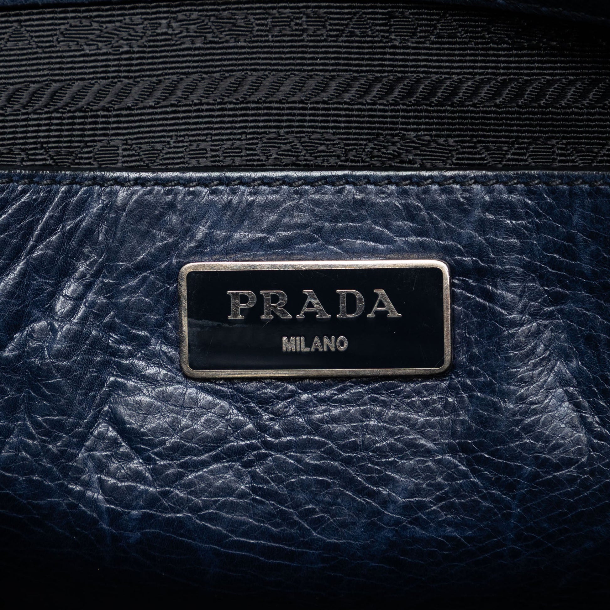 Prada Glace Calf Twin Pocket Double Handle Satchel
