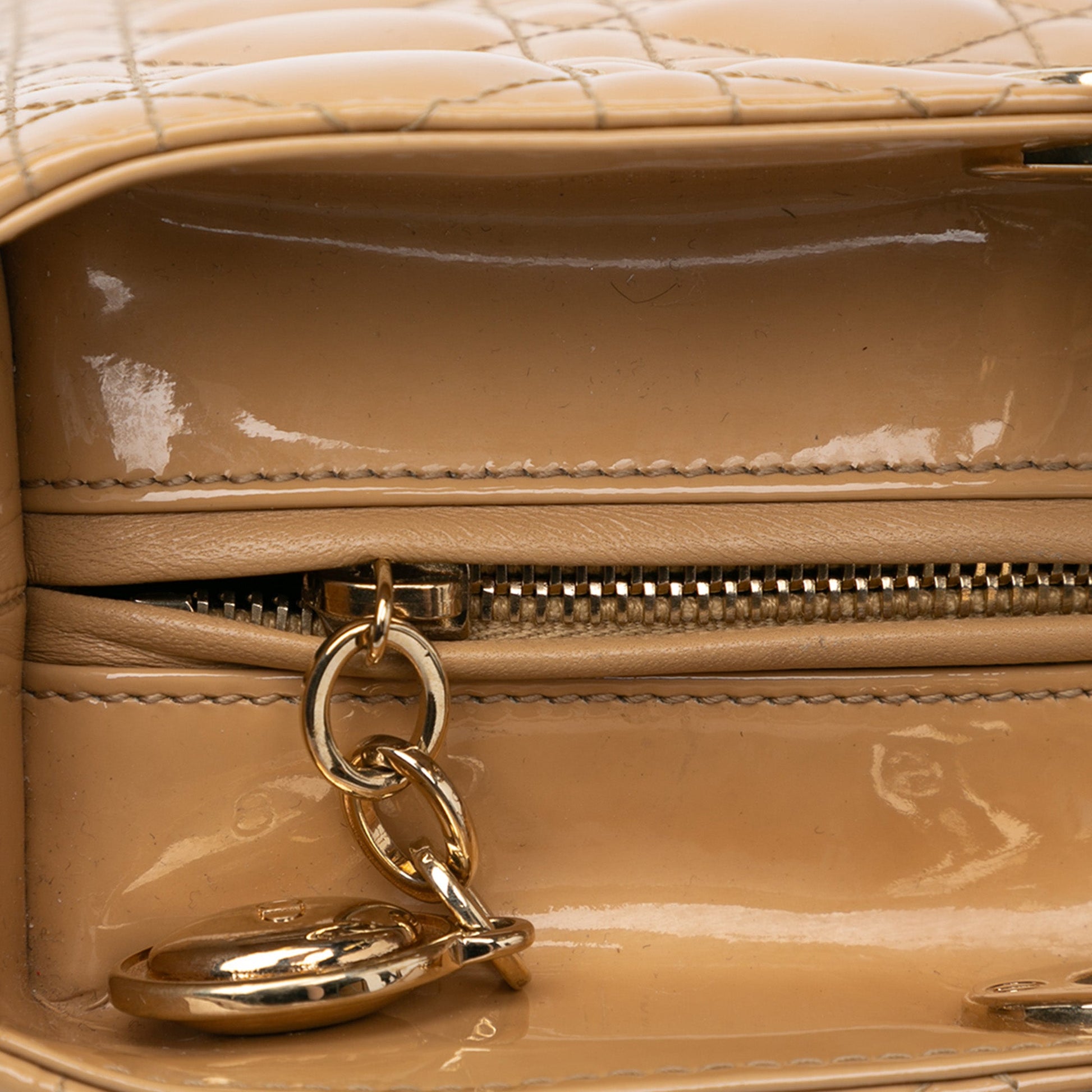Dior Large Patent Cannage Lady Dior