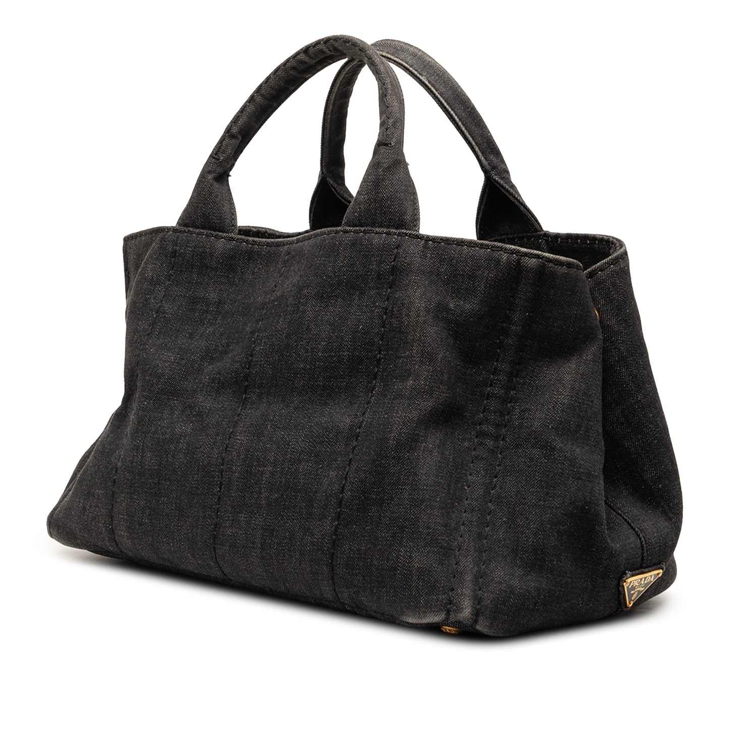 Prada Denim Canapa Logo Tote