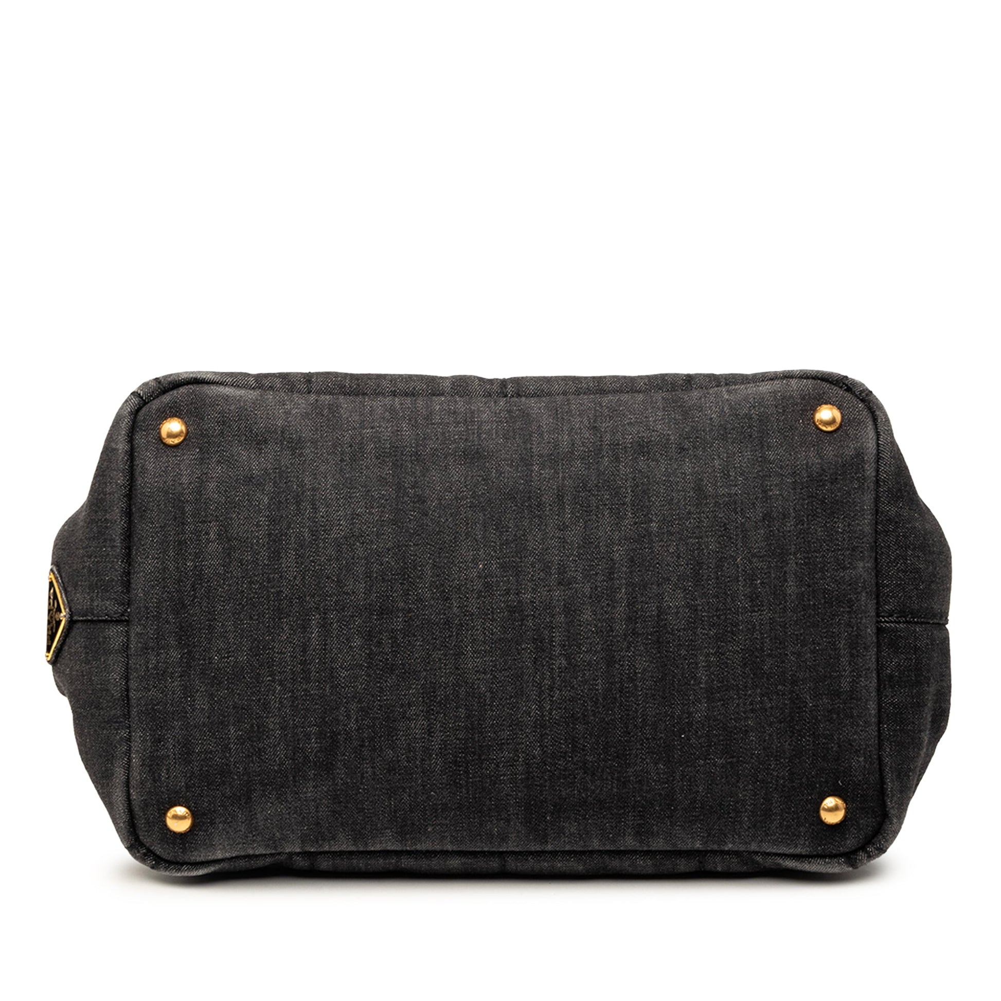 Prada Denim Canapa Logo Satchel