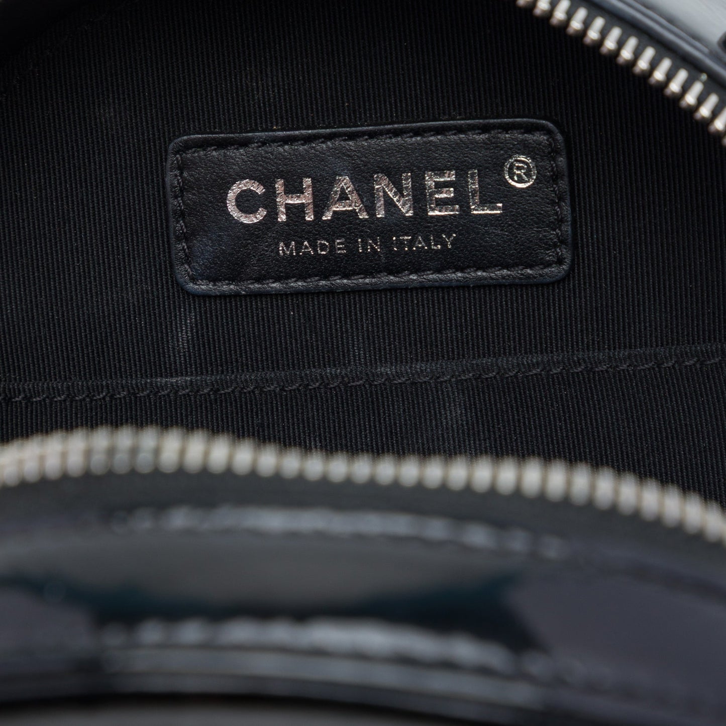 Chanel CC Patent Round as Earth Bag