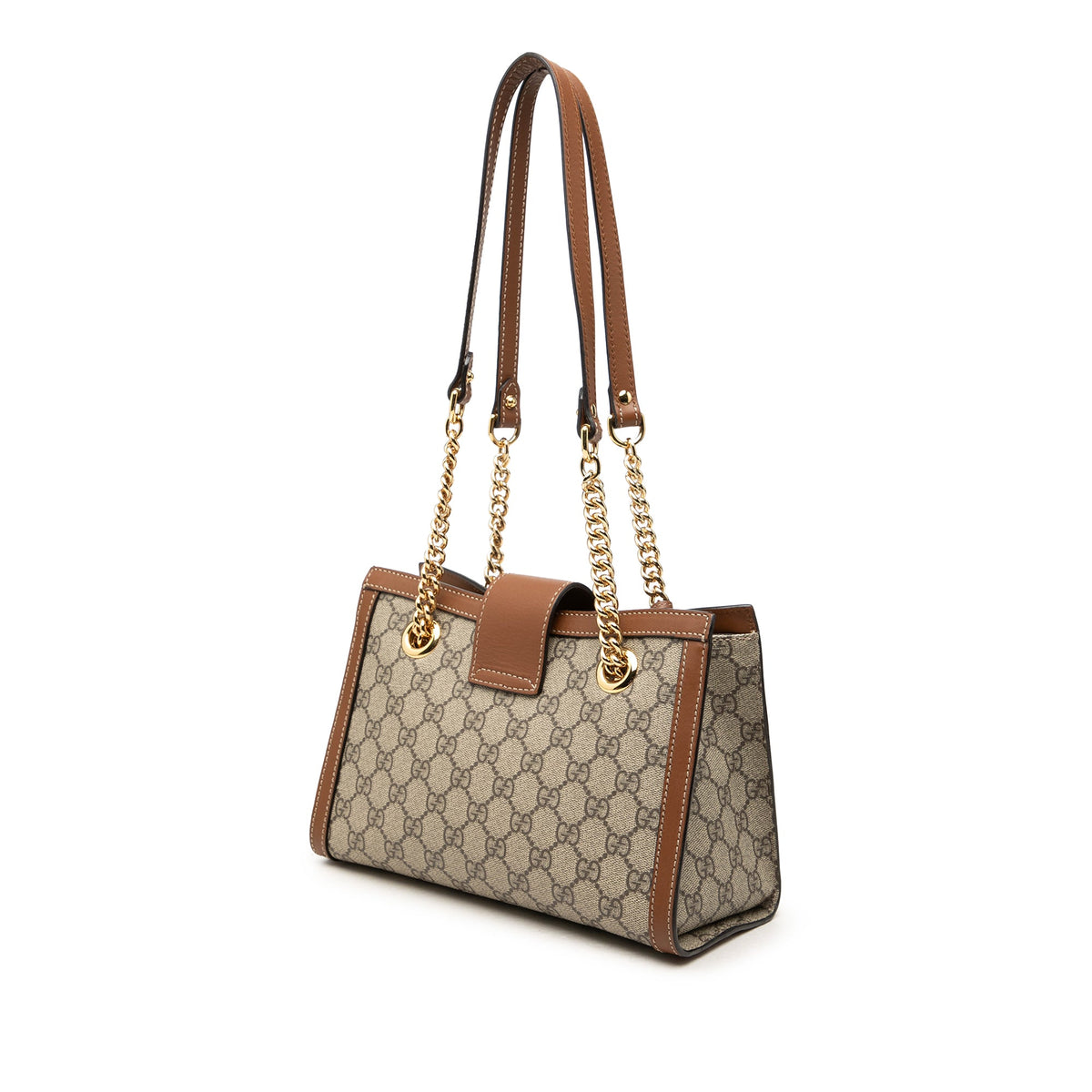 Gucci Small GG Supreme Padlock Tote — Beige