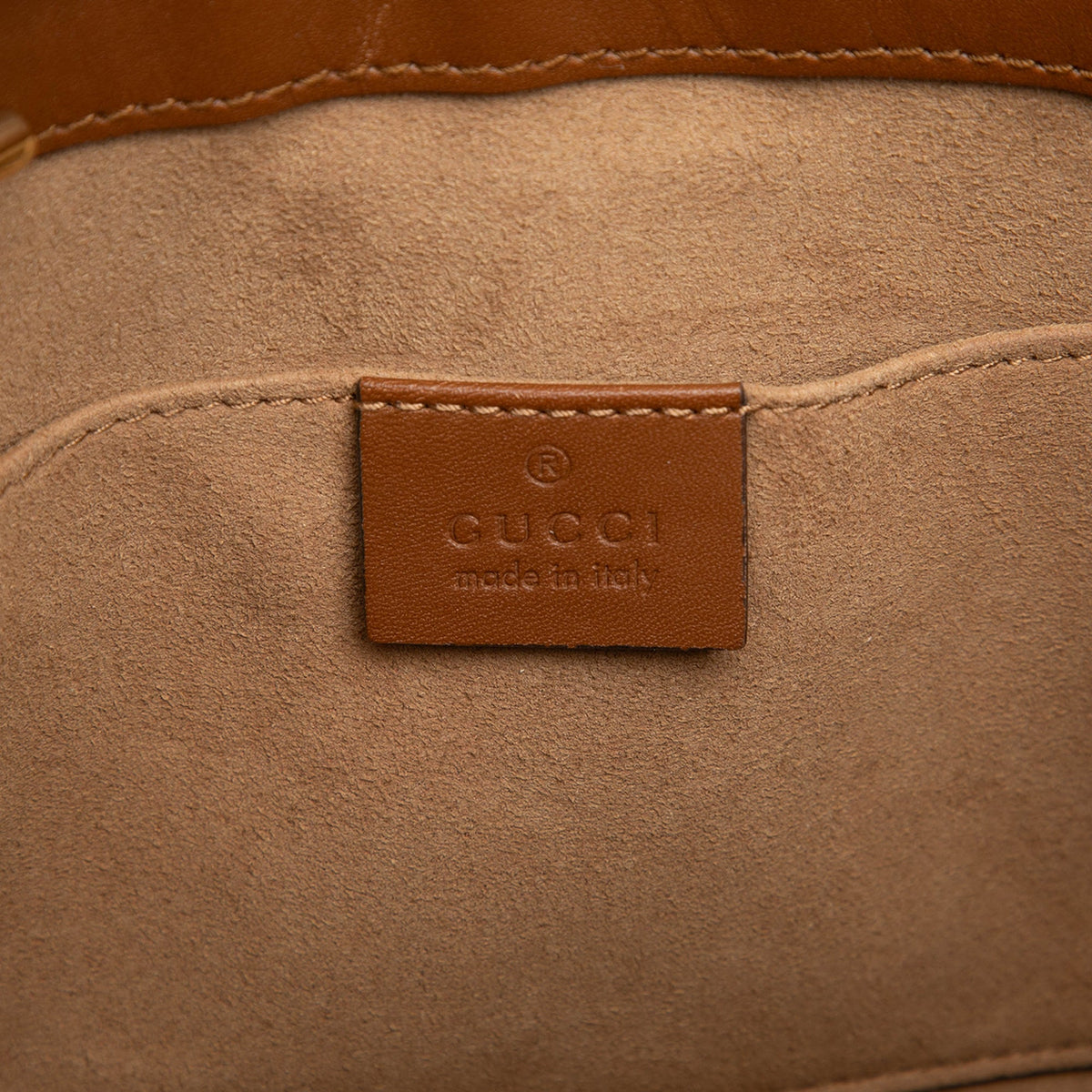 Gucci Small GG Supreme Padlock Tote — Beige