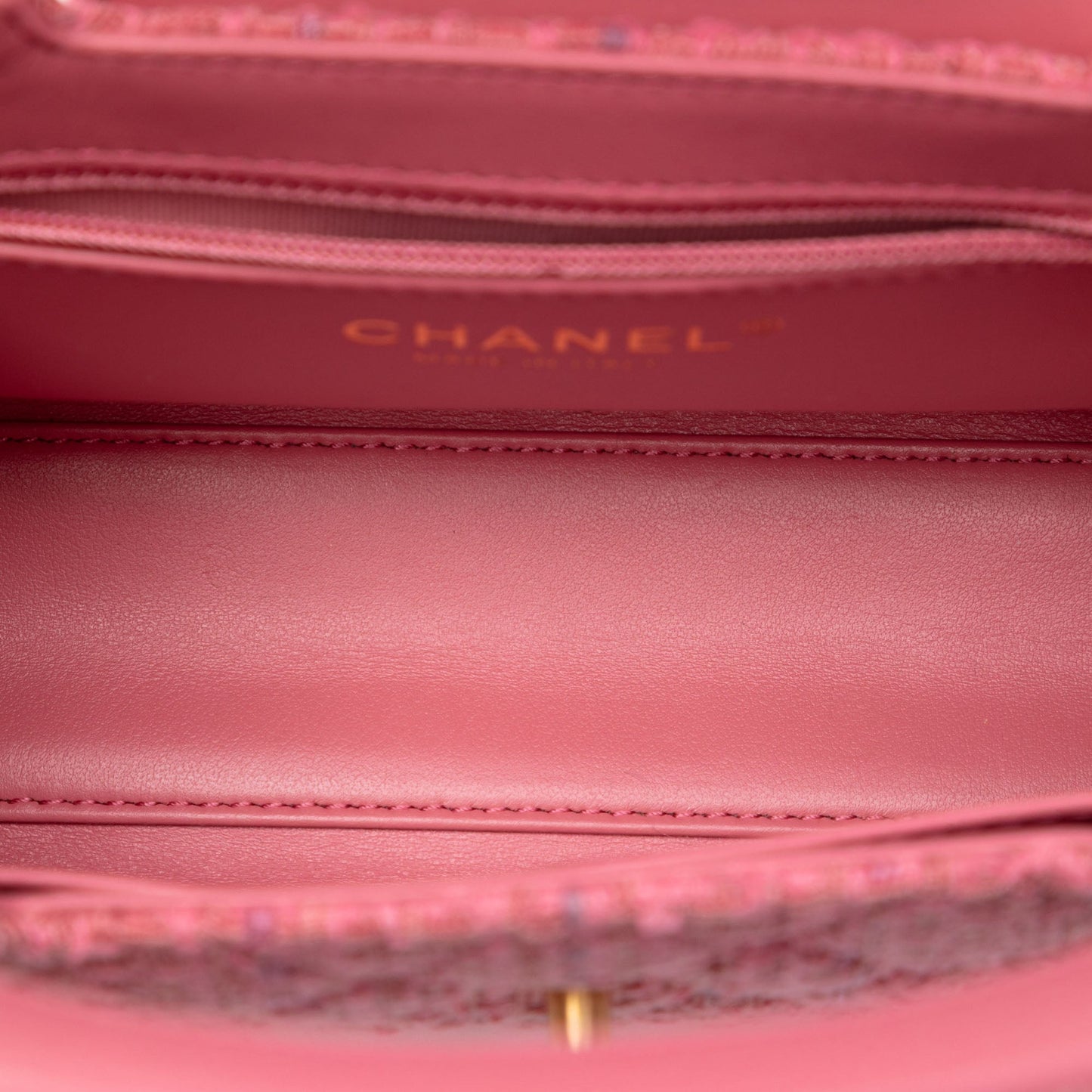 Chanel Nano Quilted Tweed Kelly Shopper Bag