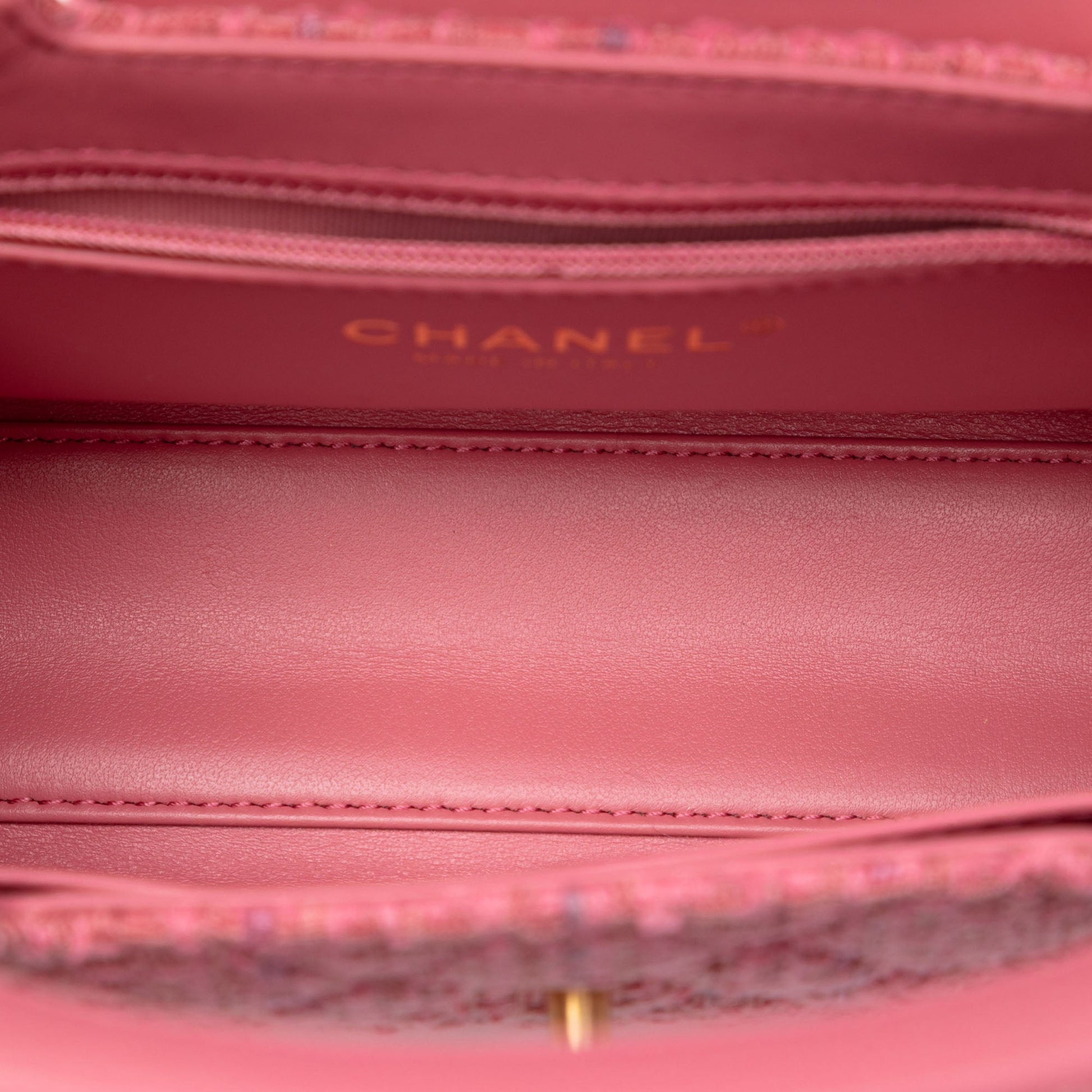 Chanel Nano Quilted Tweed Kelly Shopper Bag