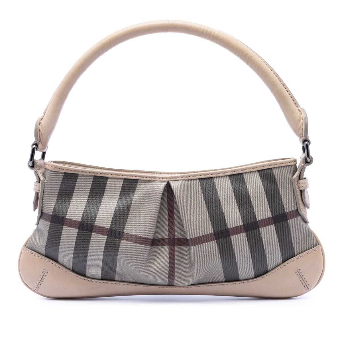 Burberry Smoke Check Coated Canvas Shoulder Bag