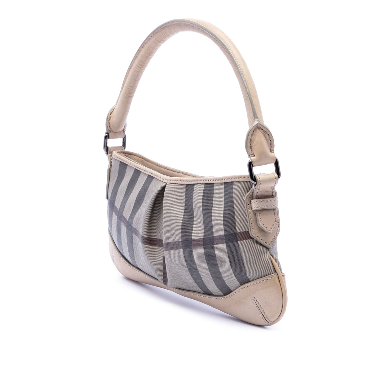 Burberry Smoke Check Coated Canvas Shoulder Bag