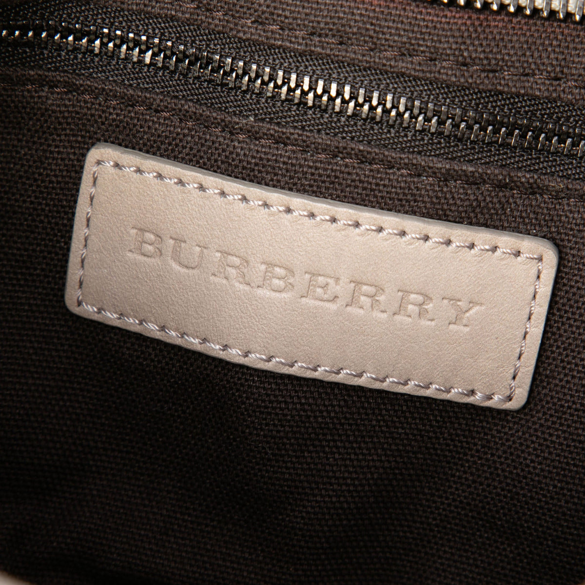 Burberry Smoke Check Coated Canvas Shoulder Bag