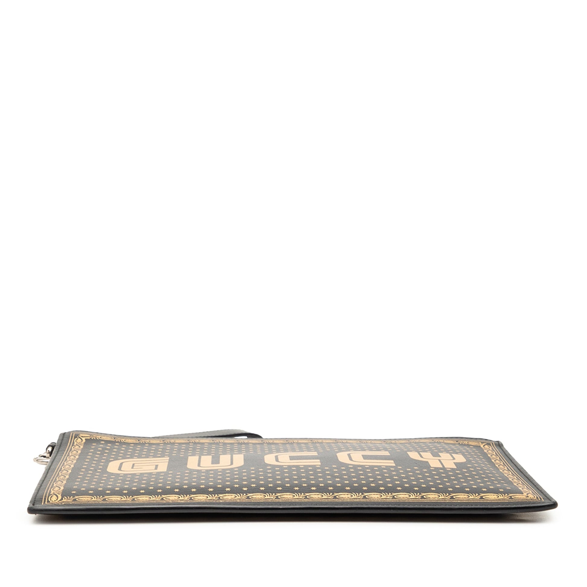 Gucci Leather Guccy Sega Clutch