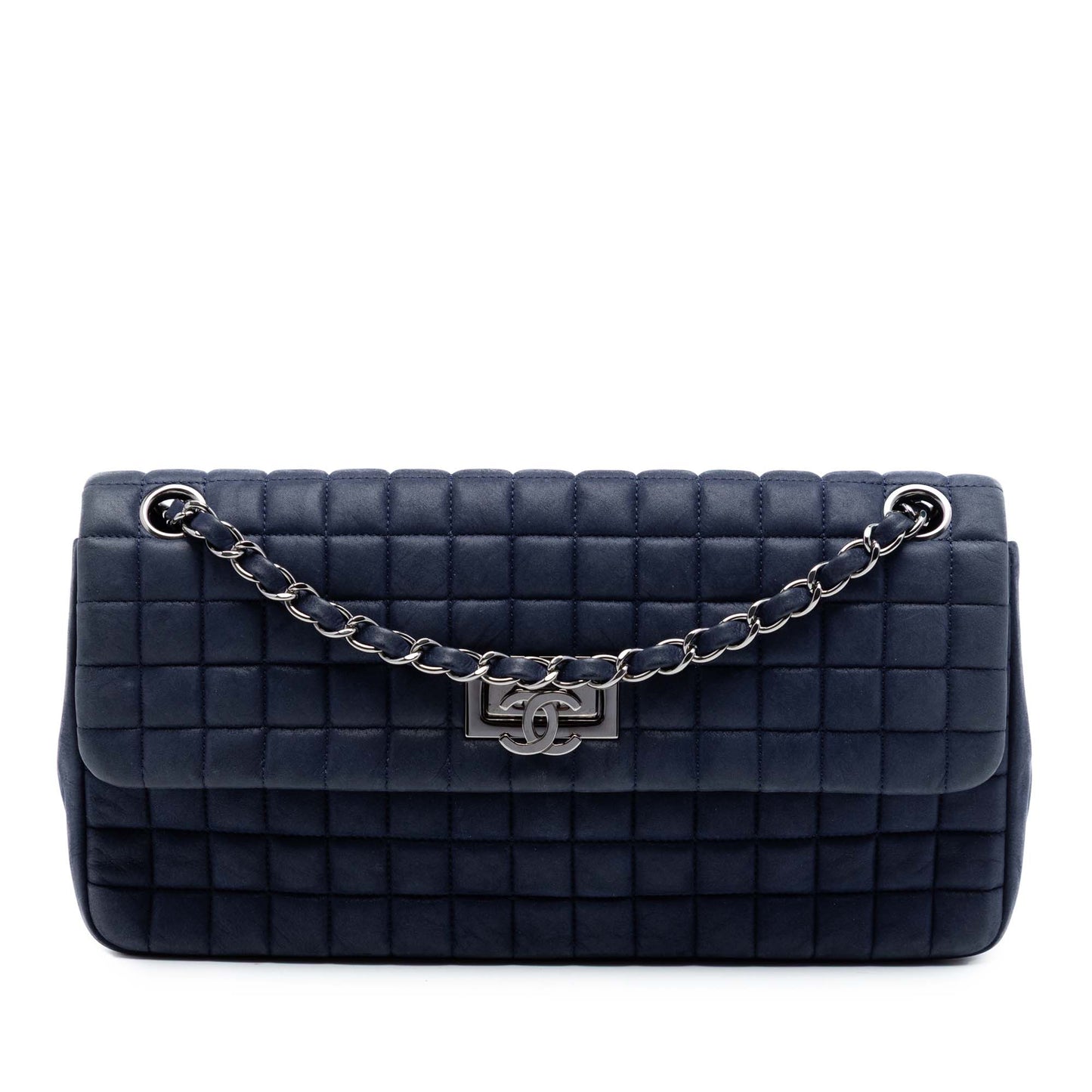Chanel Chocolate Bar Iridescent Calfskin Bubble Flap