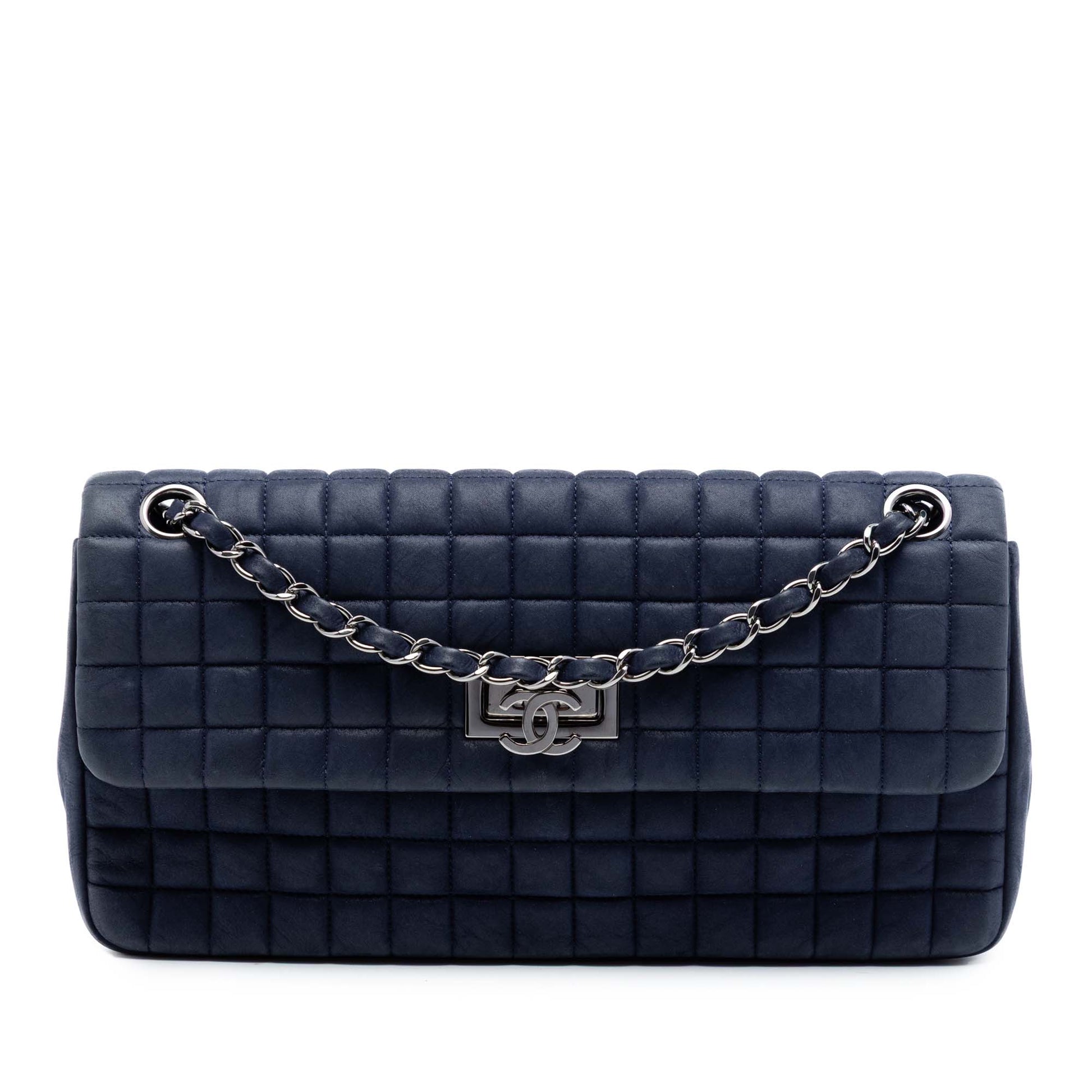 Chanel Chocolate Bar Iridescent Calfskin Bubble Flap