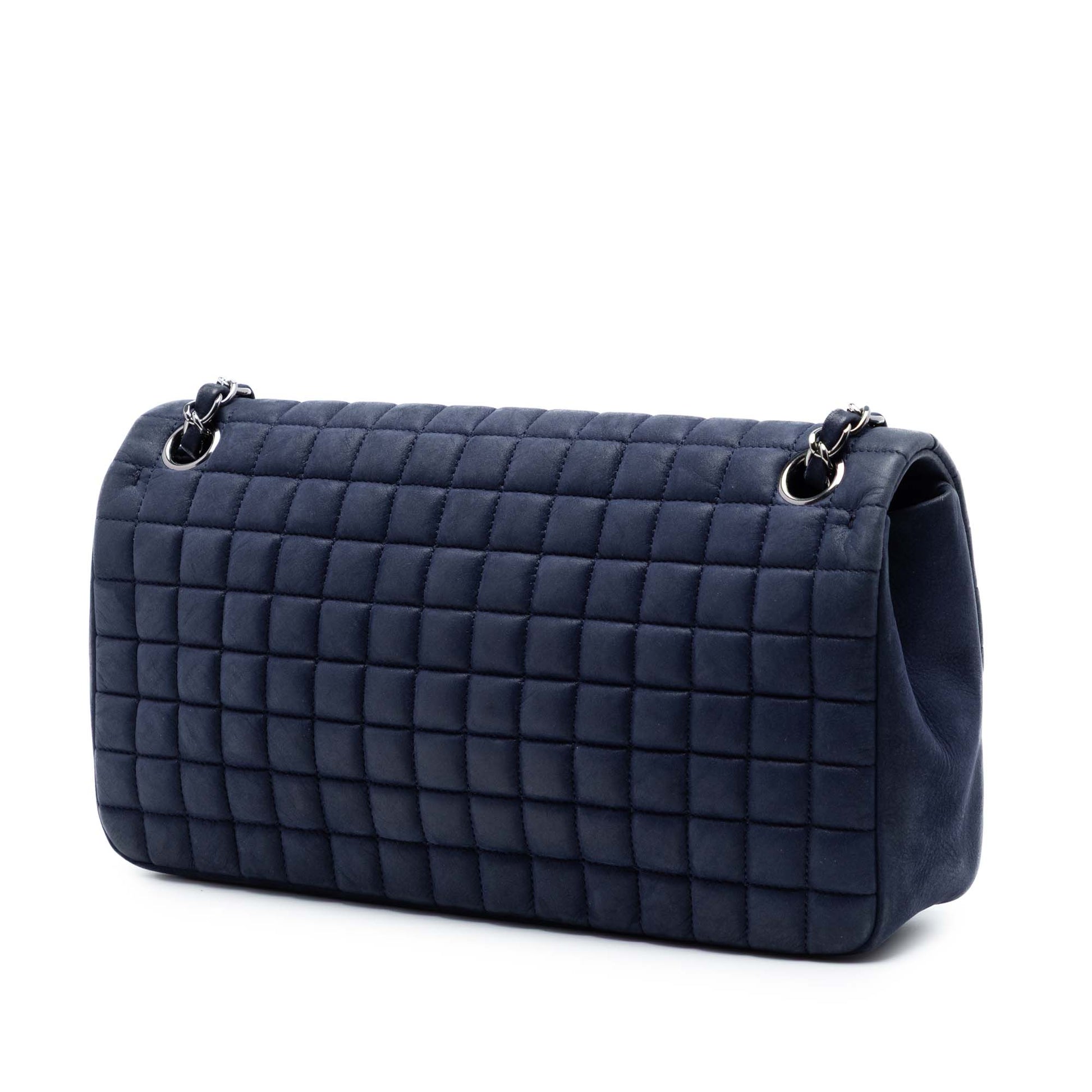 Chanel Chocolate Bar Iridescent Calfskin Bubble Flap