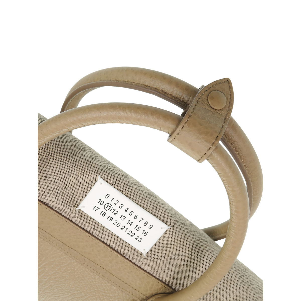 Maison Margiela Leather 5AC Daily Vertical Tote — Beige