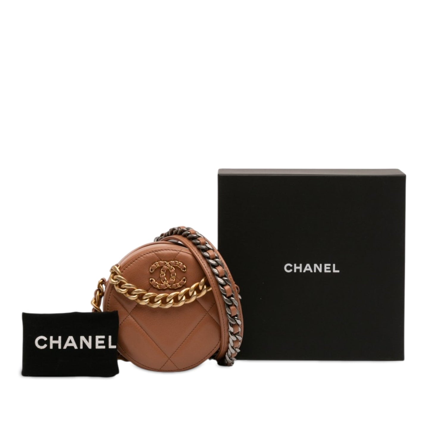 Chanel Mini Round 19 Clutch with Strap