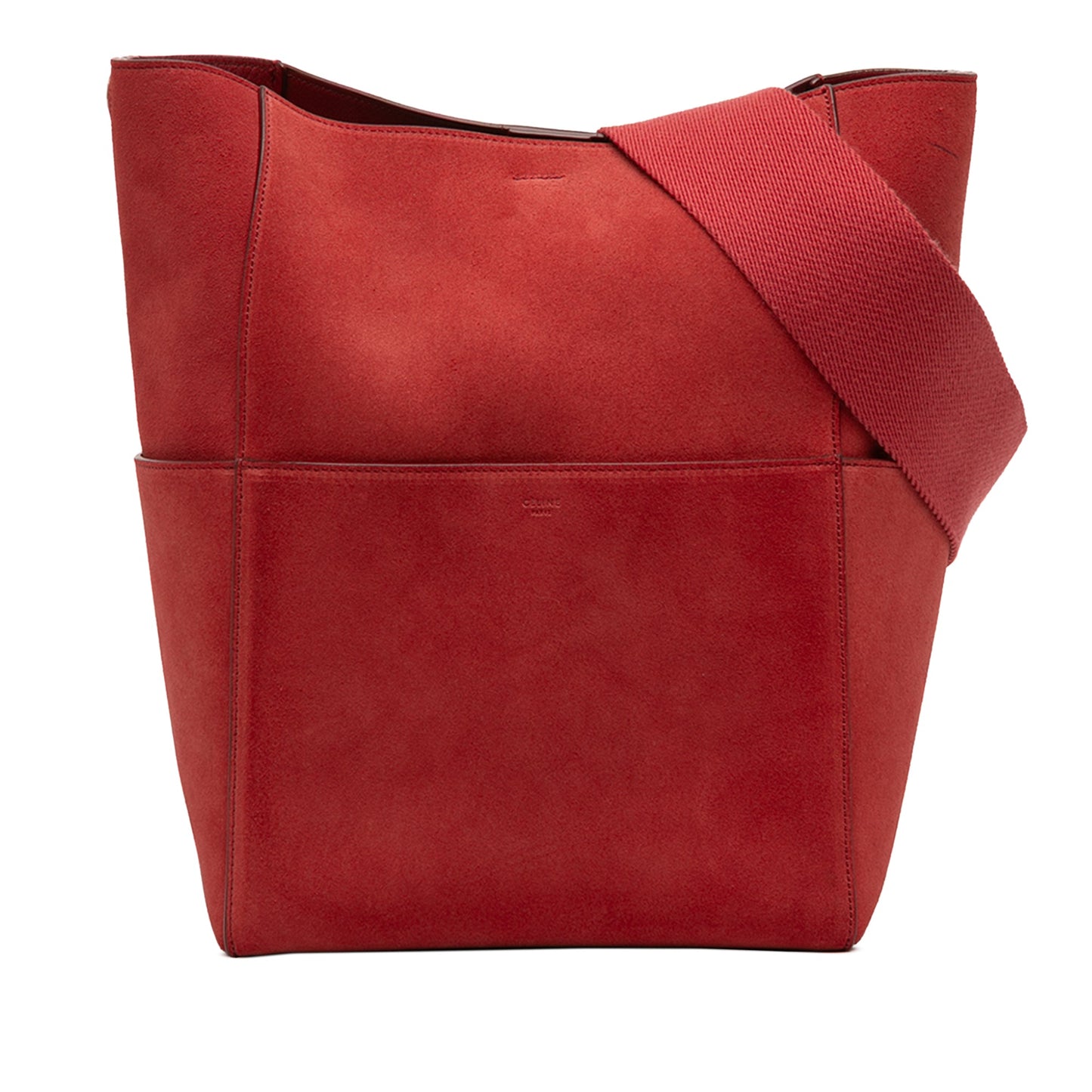 Celine Medium Suede Seau Sangle Bucket Bag