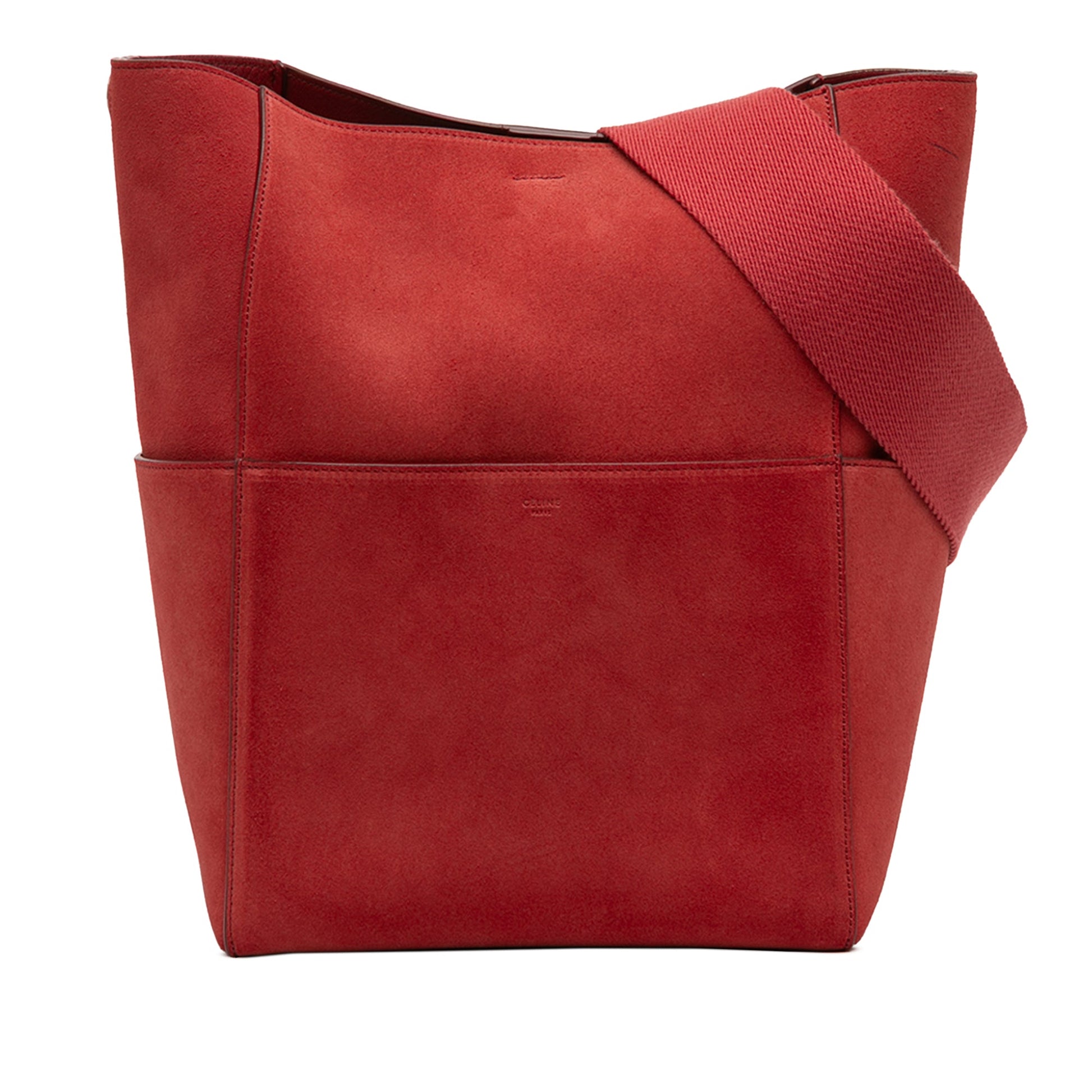 Celine Medium Suede Seau Sangle Bucket Bag