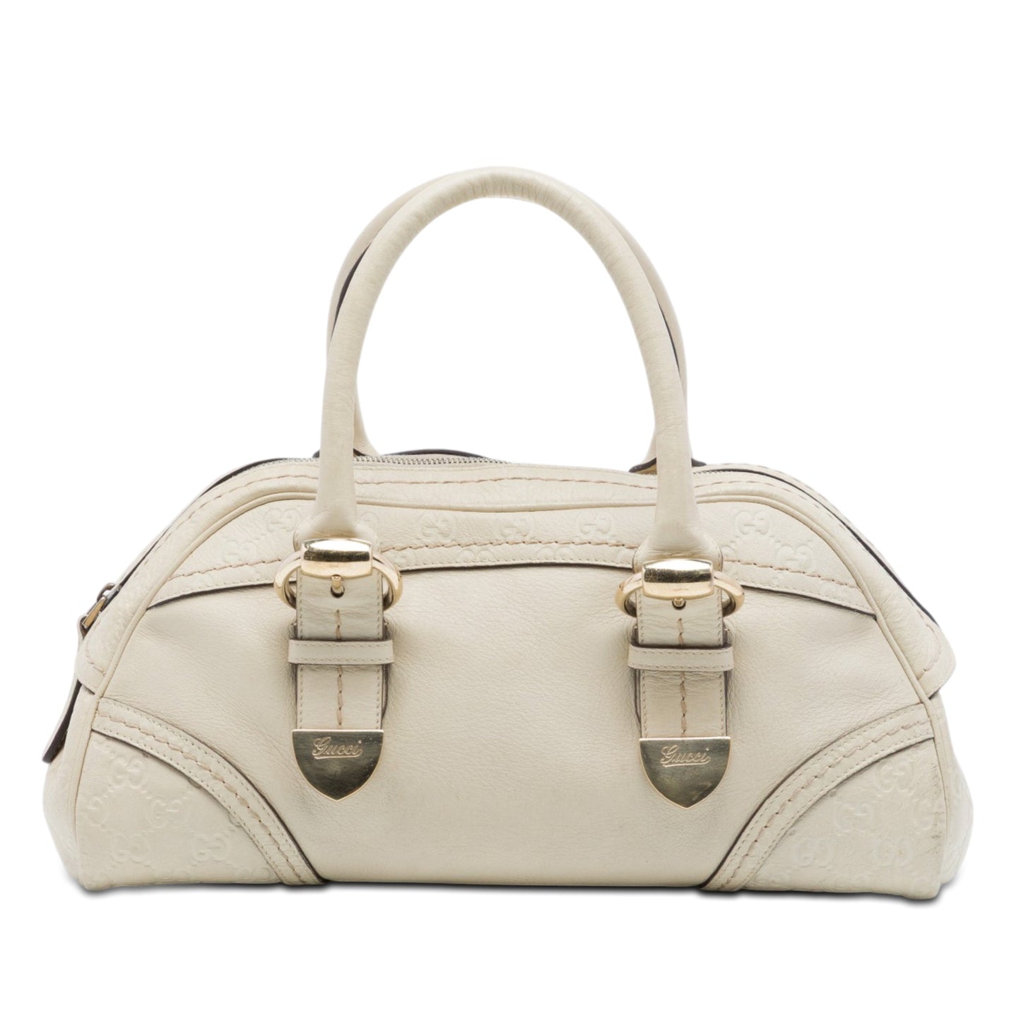 Gucci Guccissima Trimmed Leather Signoria Handbag