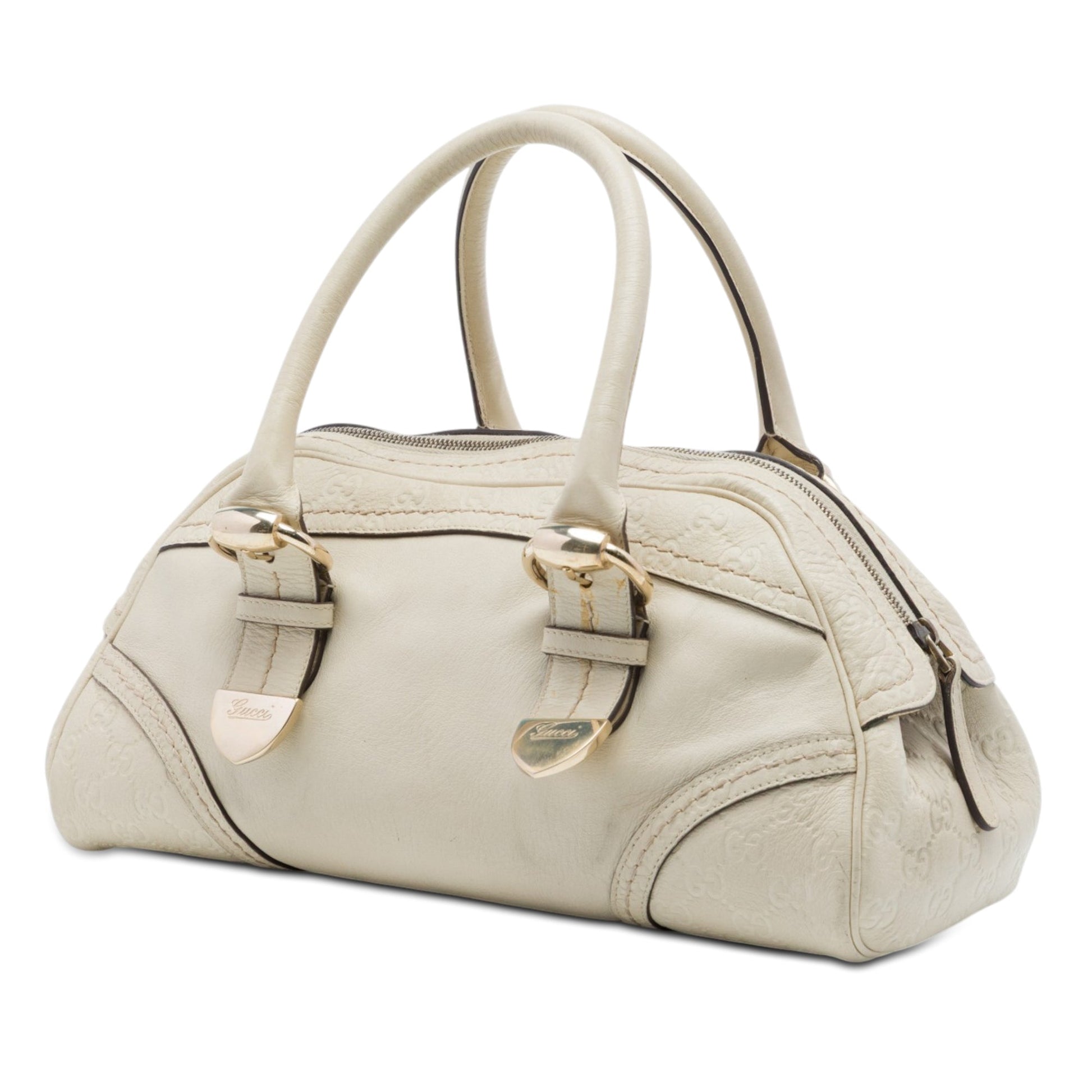 Gucci Guccissima Trimmed Leather Signoria Handbag