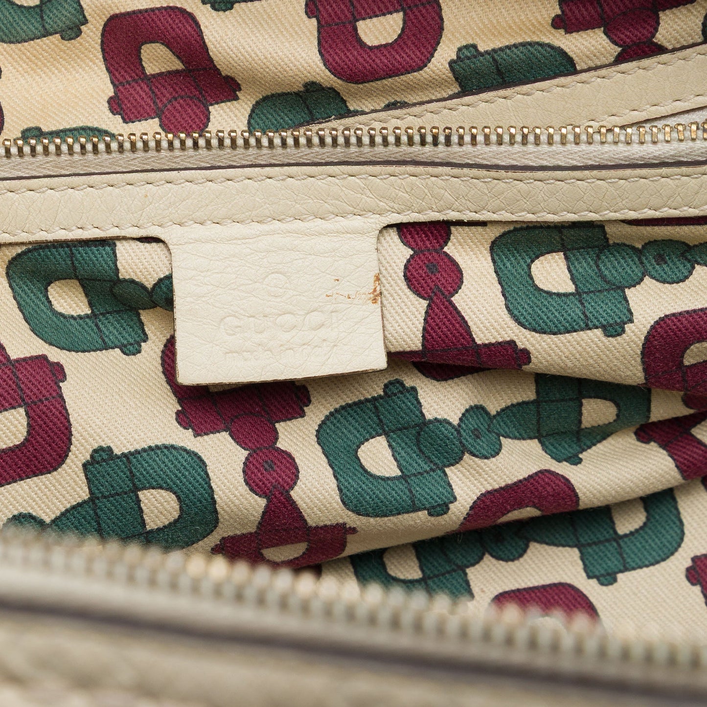 Gucci Guccissima Trimmed Leather Signoria Handbag