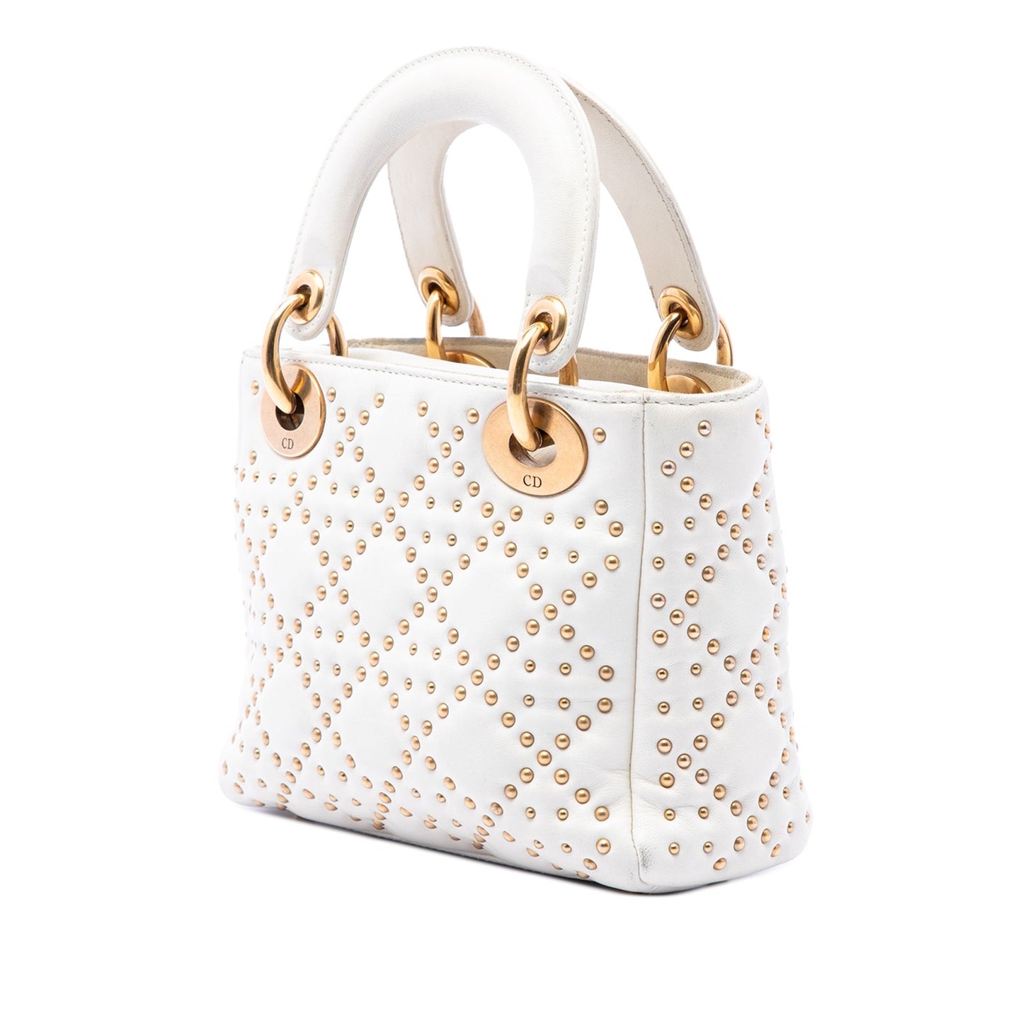Dior Mini Lambskin Cannage Studded Supple Lady Dior