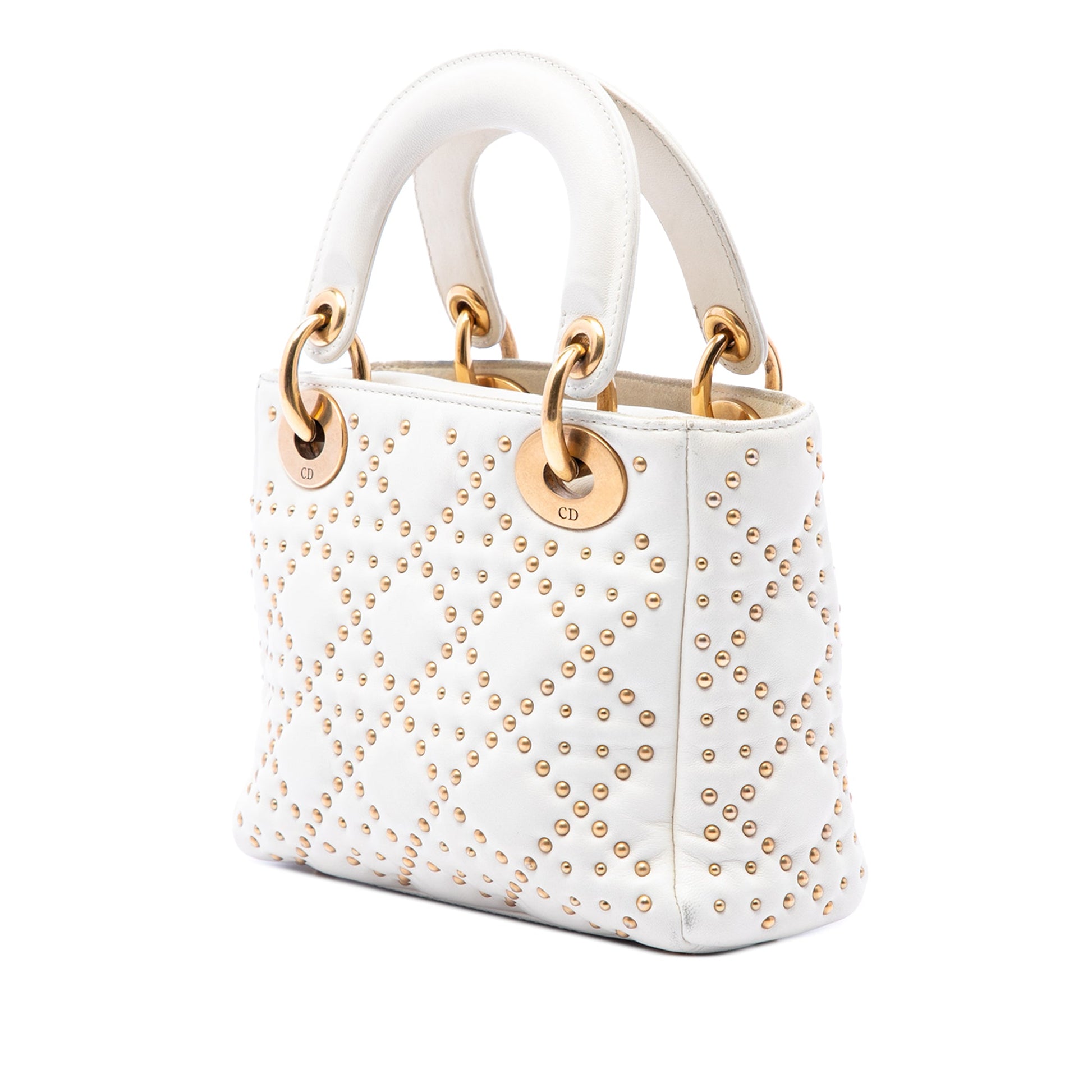 Dior Mini Lambskin Cannage Studded Supple Lady Dior