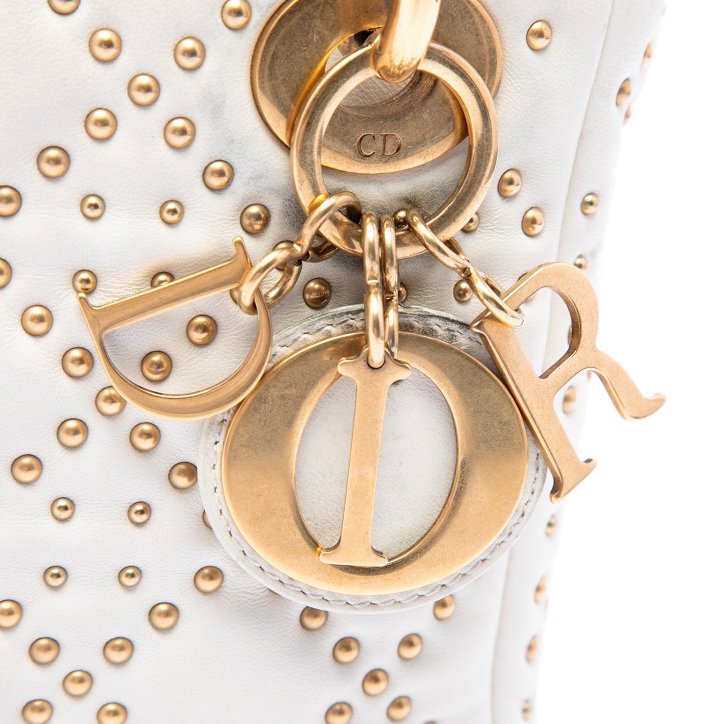 Dior Mini Lambskin Cannage Studded Supple Lady Dior