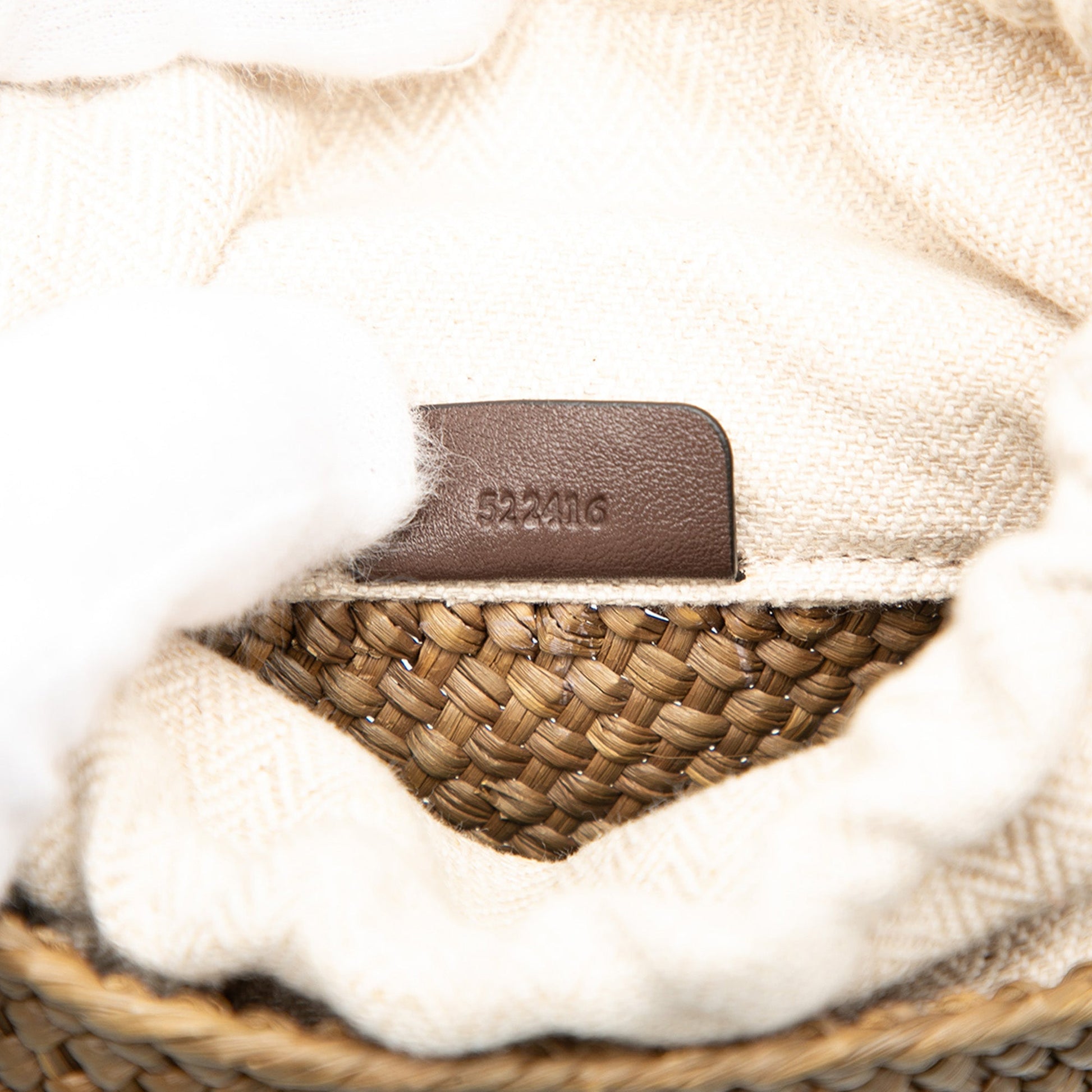 LOEWE Paulas Ibiza Anagram Raffia Square Bucket Bag