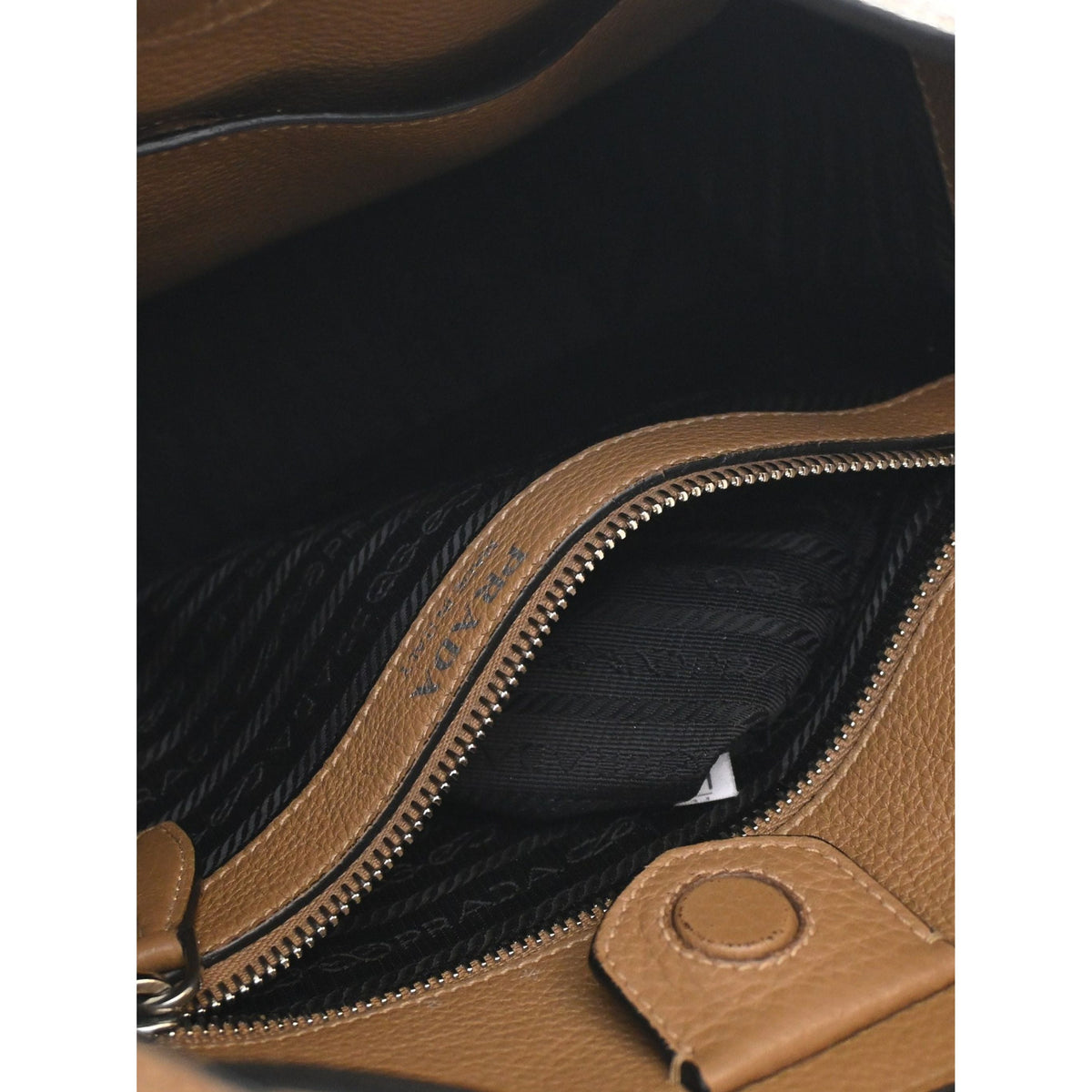 Prada Medium Vitello Daino Soft Hobo — Brown