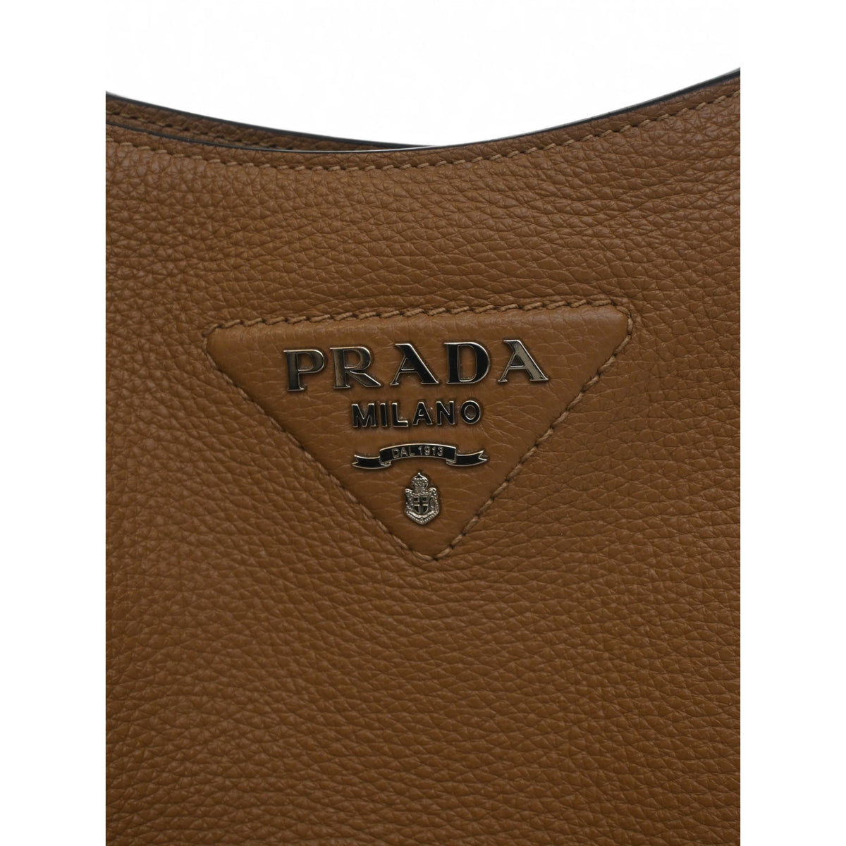 Prada Medium Vitello Daino Soft Hobo — Brown
