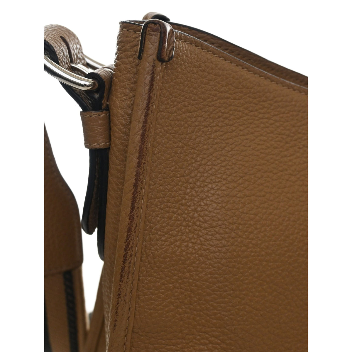 Prada Medium Vitello Daino Soft Hobo — Brown