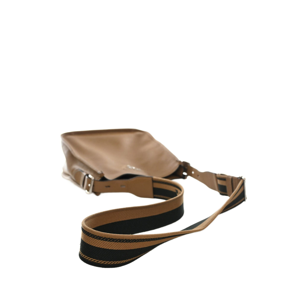 Prada Medium Vitello Daino Soft Hobo — Brown