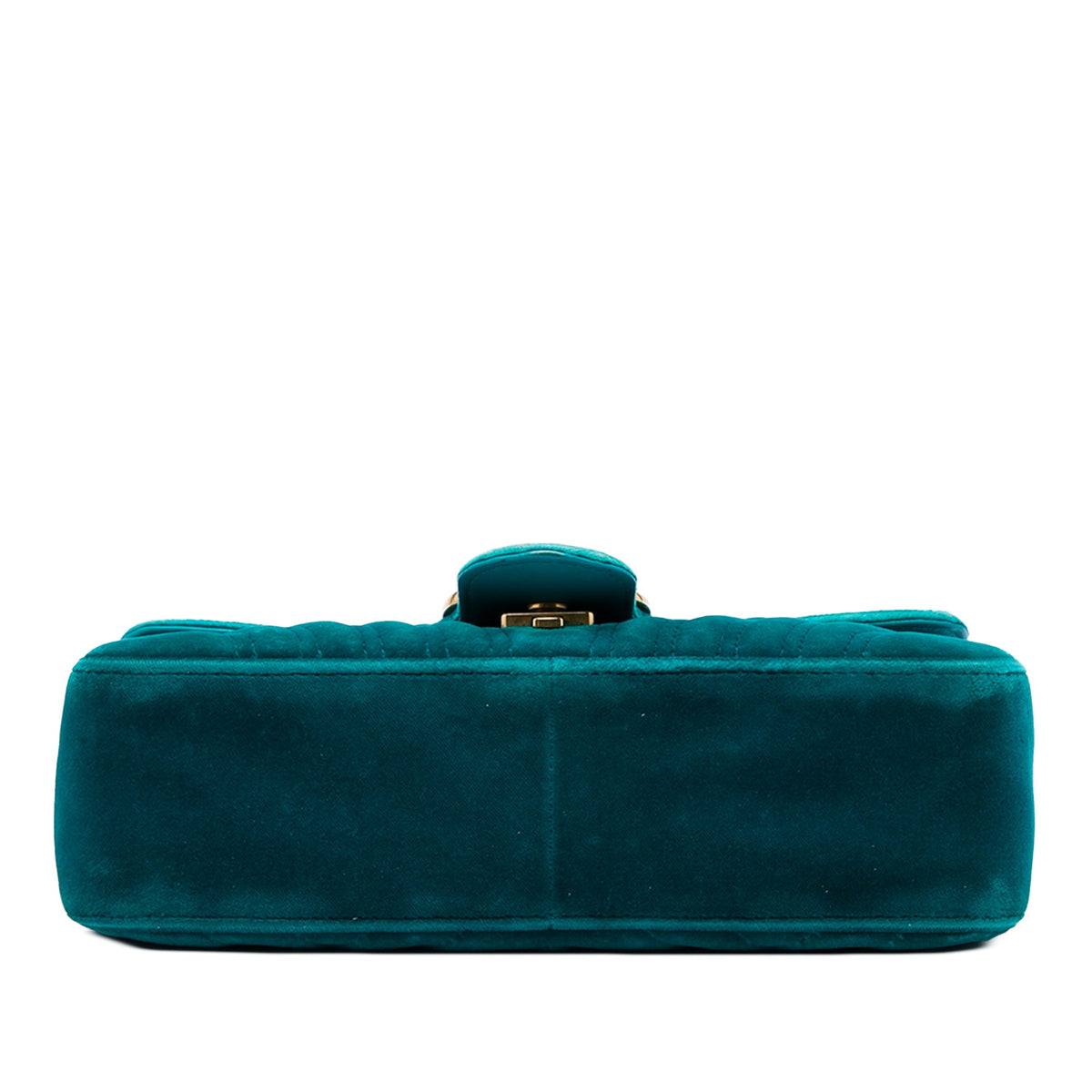 Gucci Medium GG Marmont Matelasse Velvet Shoulder Bag — Blue